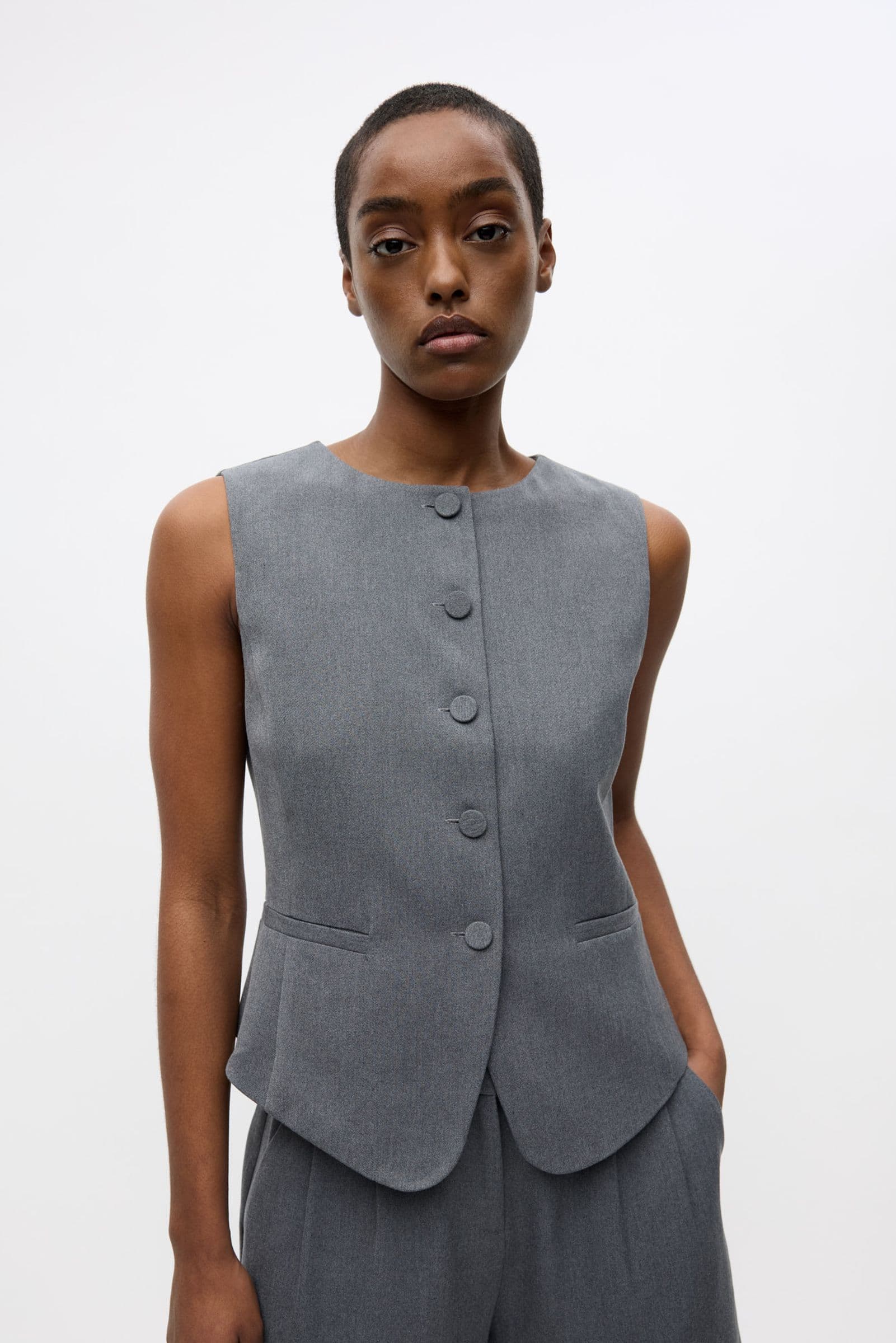 ENDORE O-N VEST 7092 Mid Grey Mel