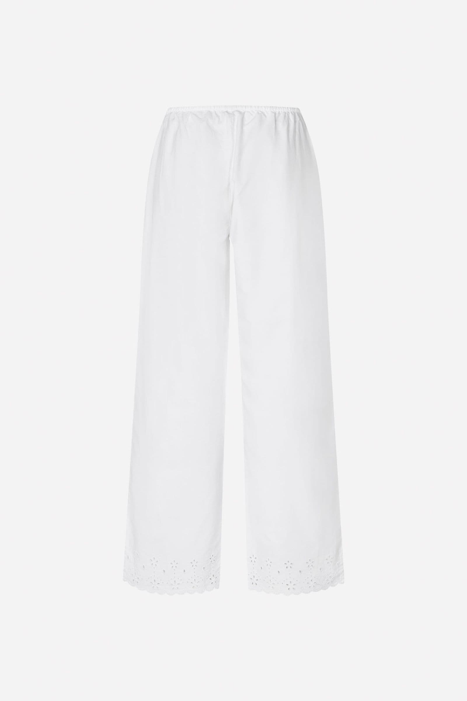 ENJUNO PANTS EMB 7145 WHITE EMB