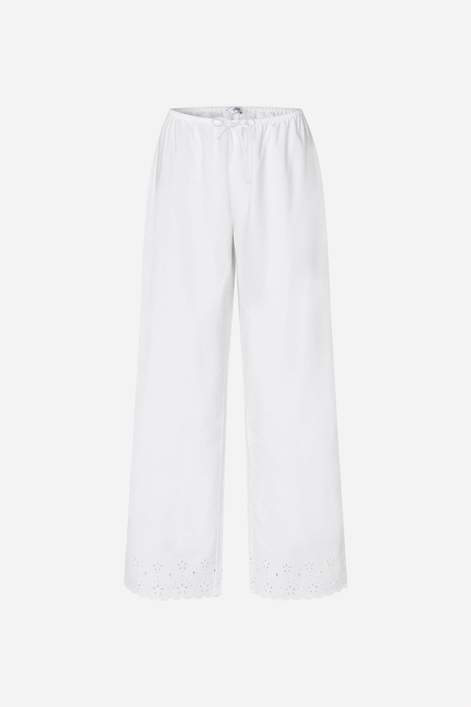 ENJUNO PANTS EMB 7145 WHITE EMB