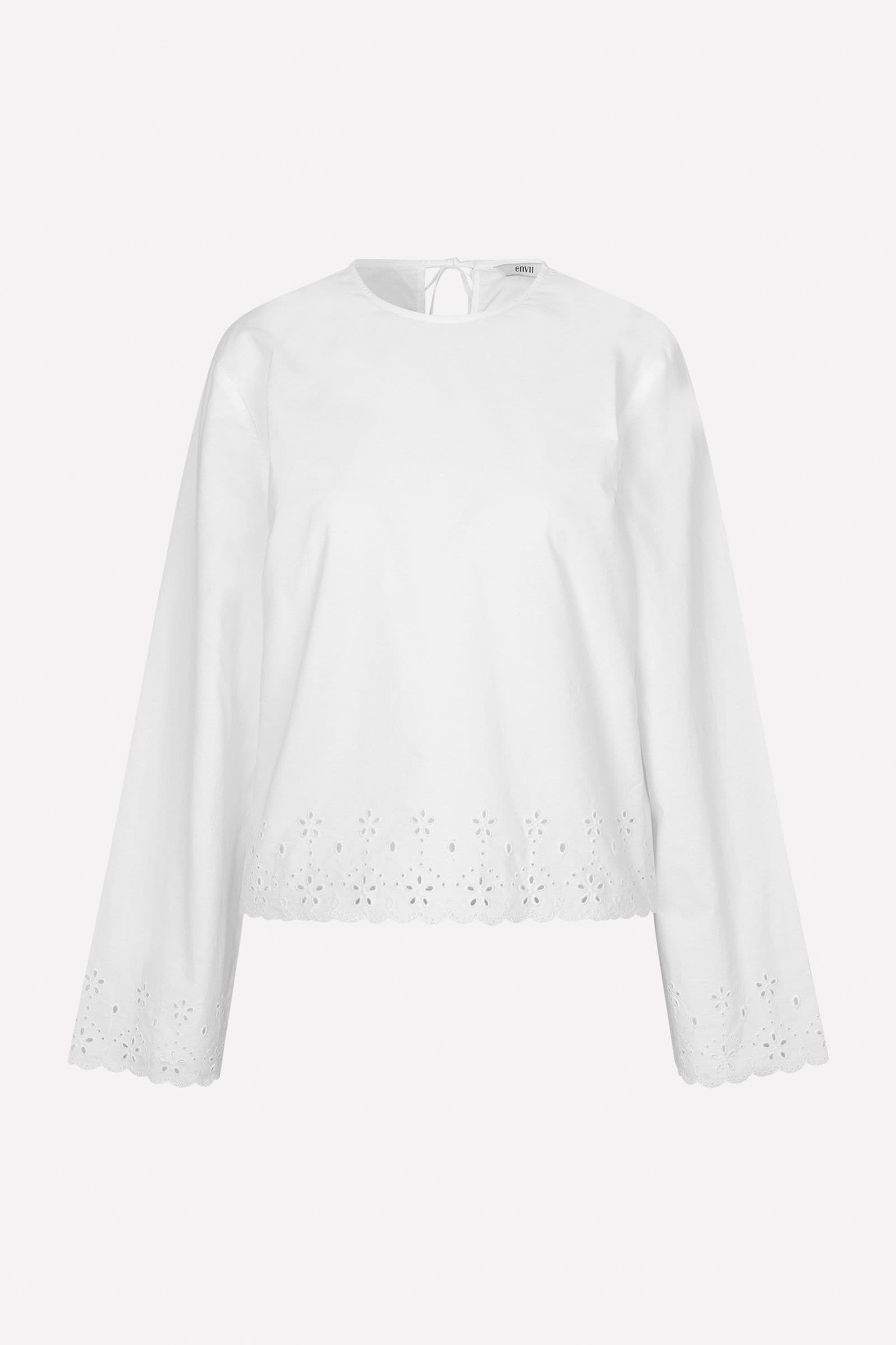 ENJUNO LS SHIRT 7145 WHITE EMB