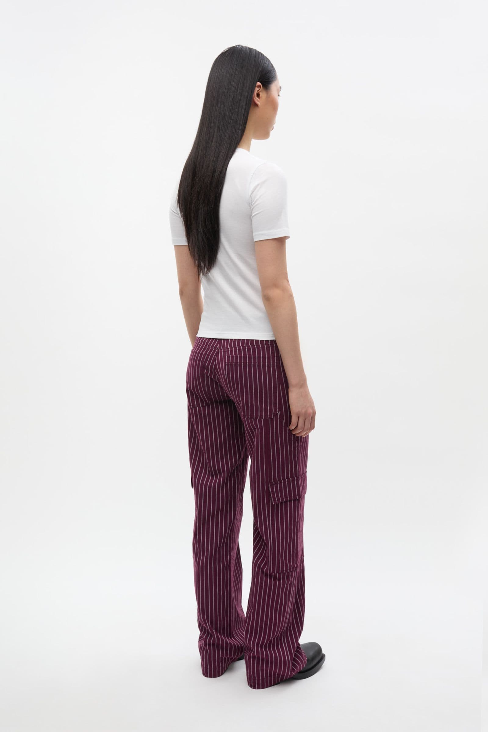 ENPLANET PANTS ST 7135 Fig - Light Lilac Stripe