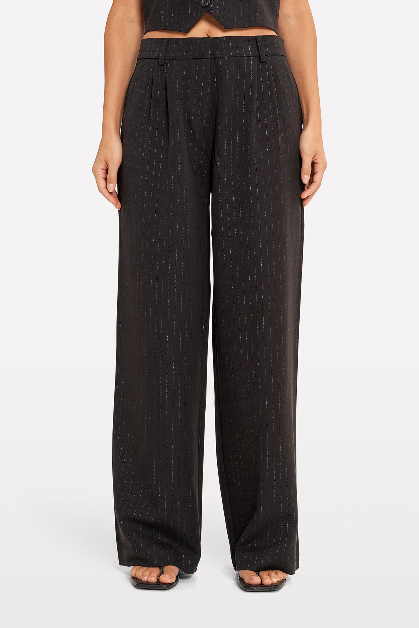 ENDORE PANTS ST EXL 7209 Silver pinstripe