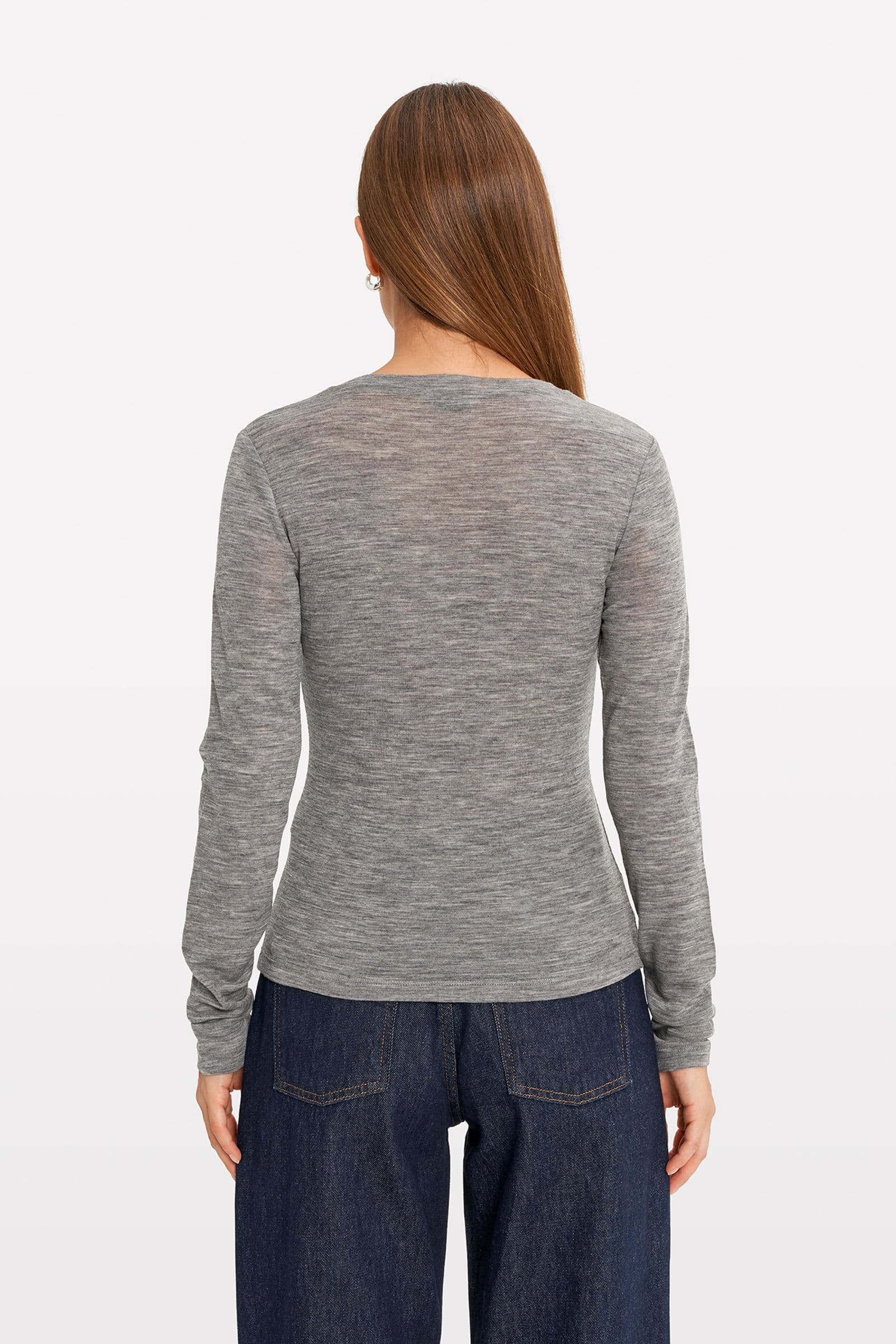 ENANNA LS O-N TEE 7226 Light Grey Mel (ALLY)