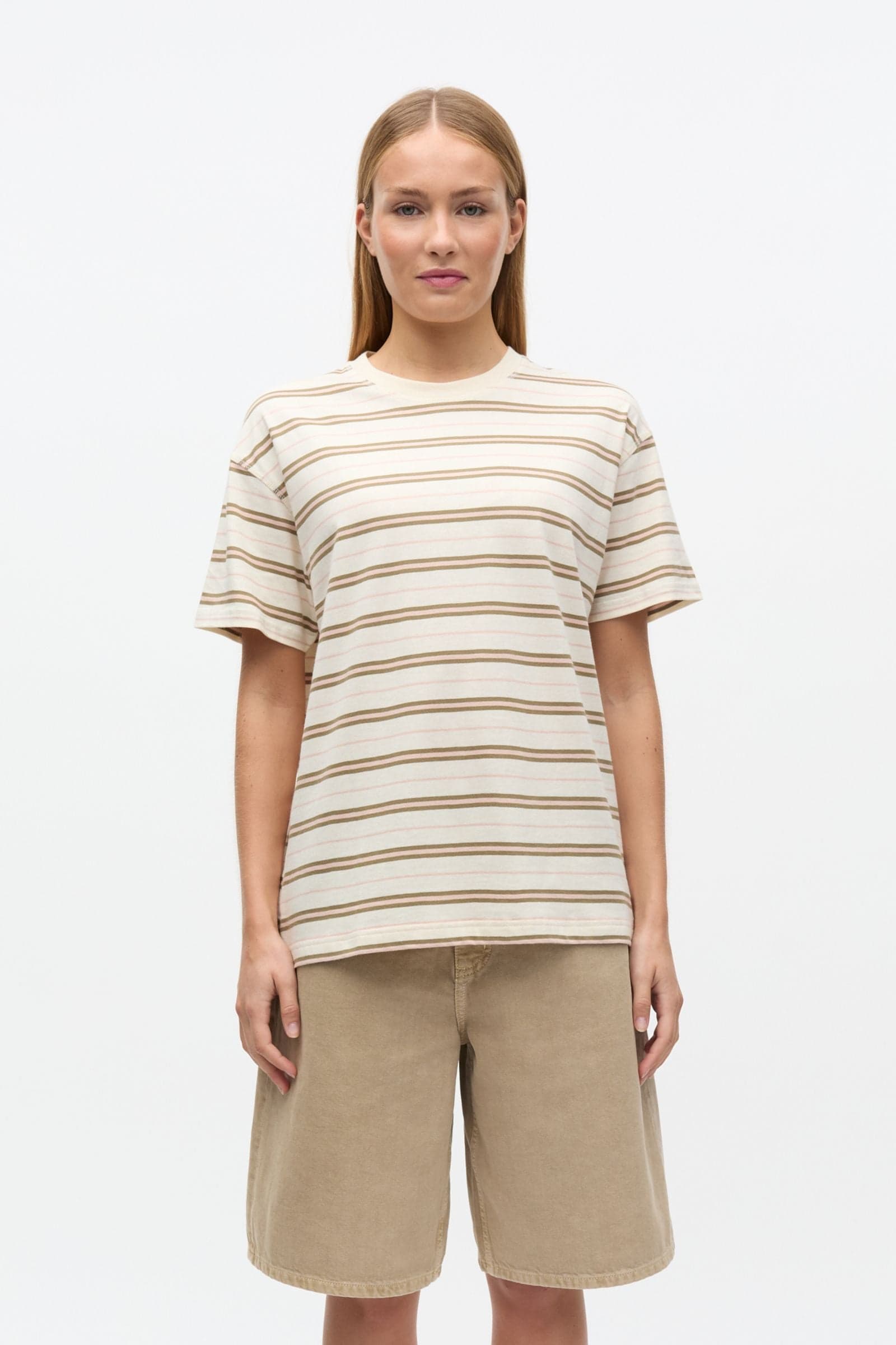 ENKULLA SS STRIPE 5310 Rose Cream Stripe