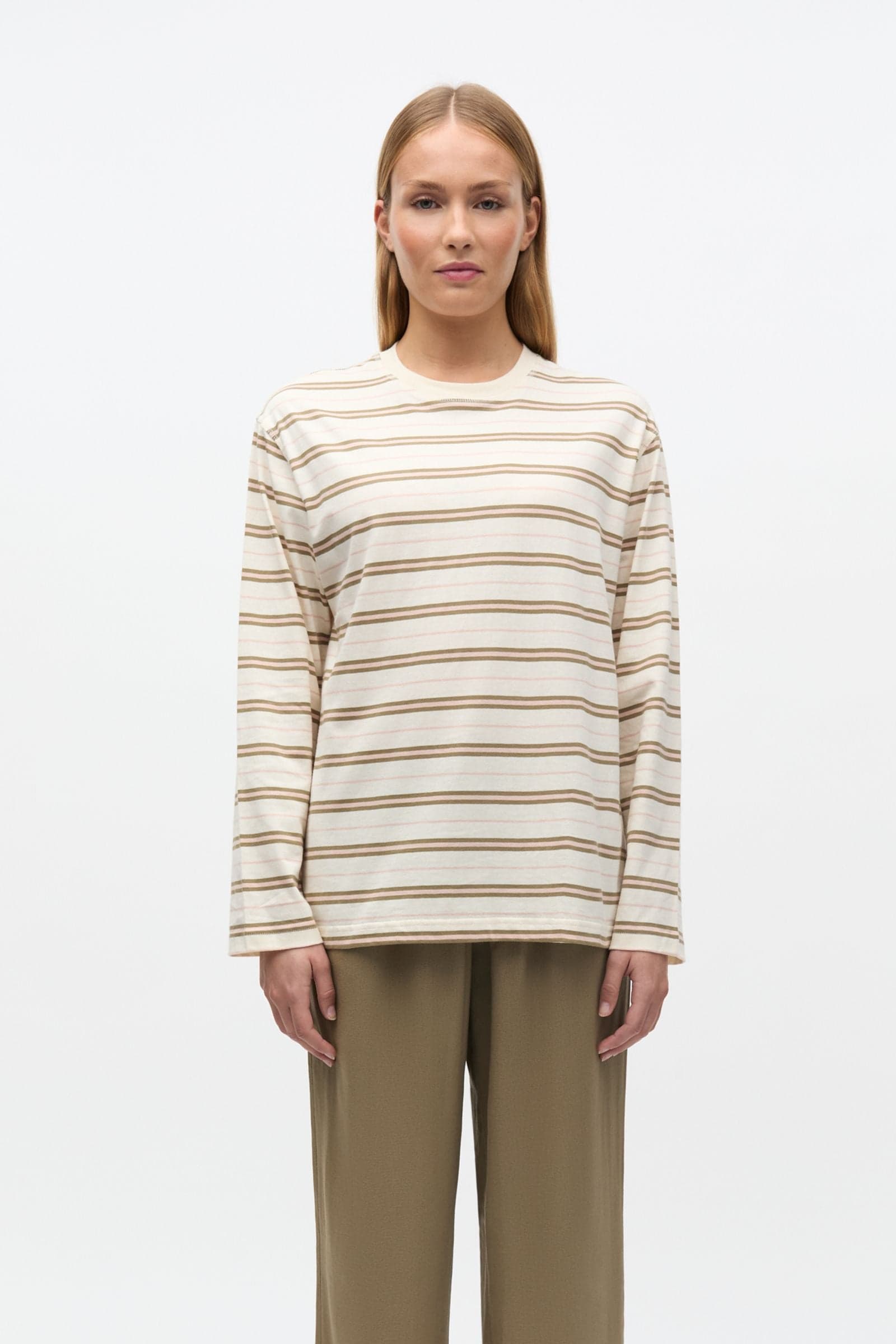 ENKULLA LS STRIPE 5310 Rose Cream Stripe