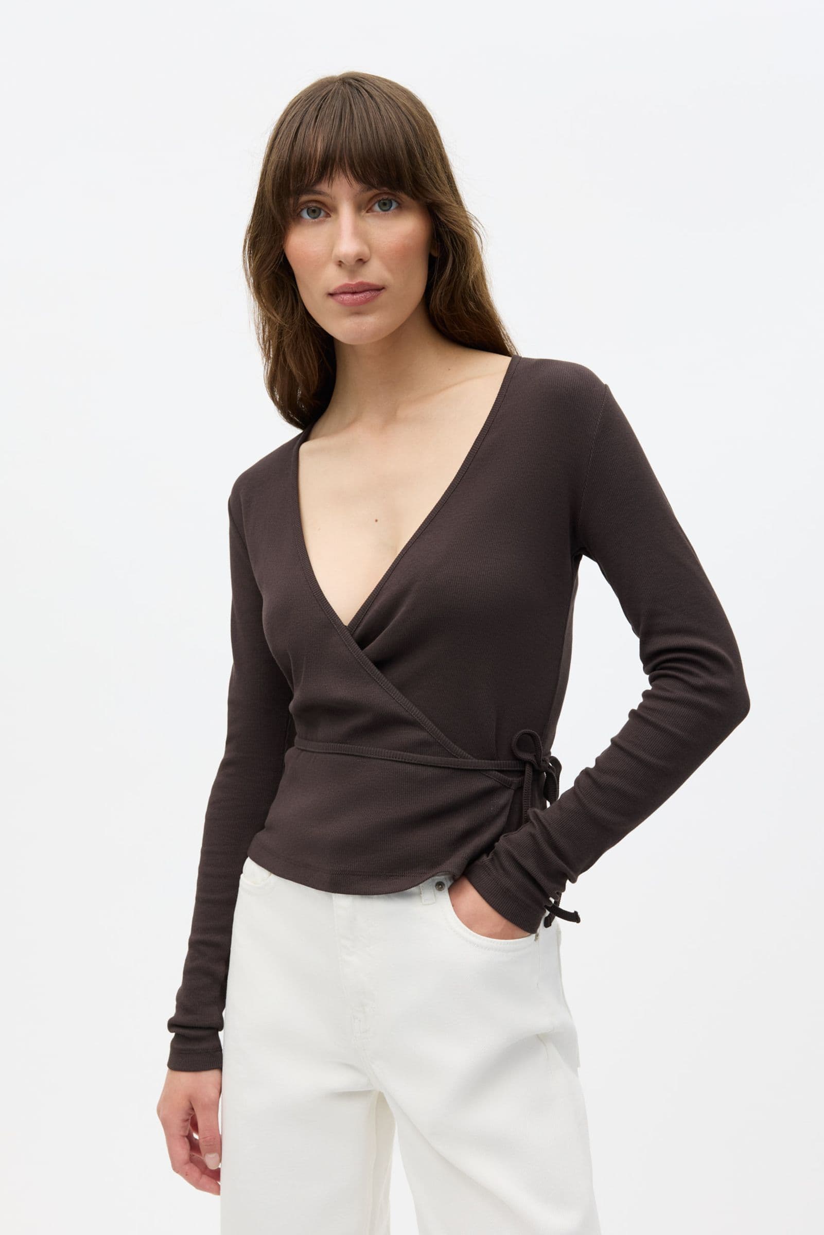 ENALLY LS V-N TEE 5314 Chocolate Torte