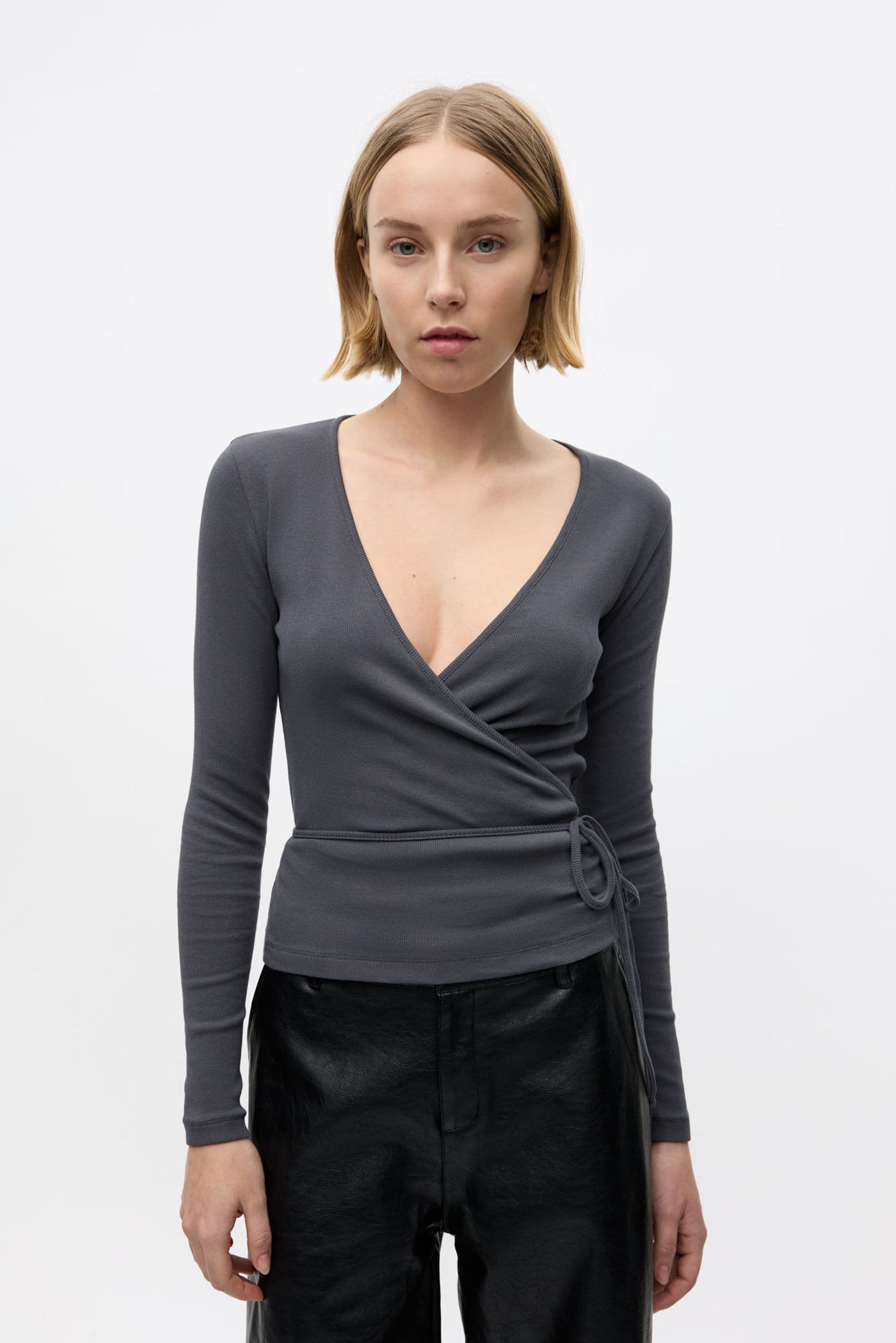 ENALLY LS V-N TEE 5314 Asphalt