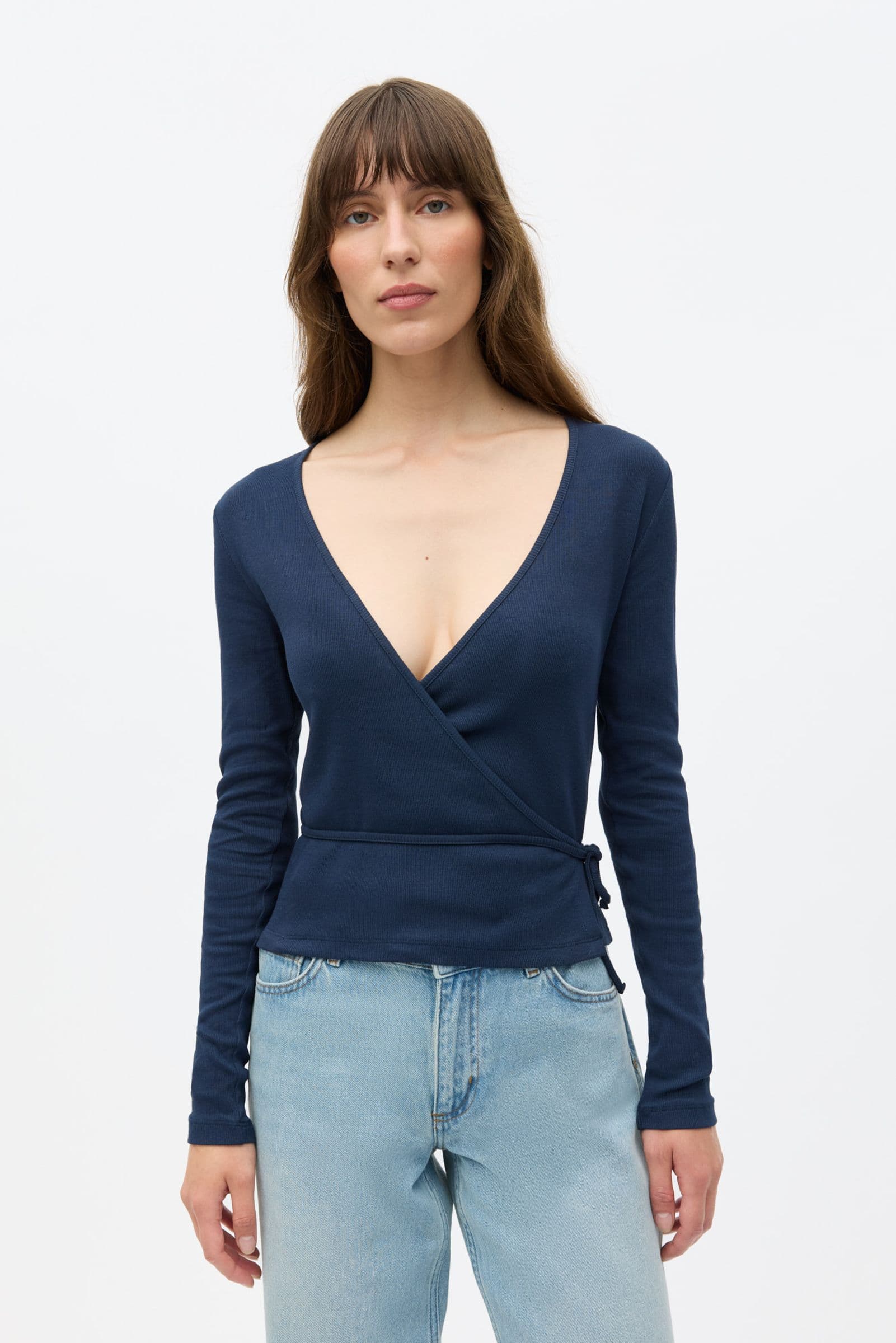 ENALLY LS V-N TEE 5314 Navy Blazer