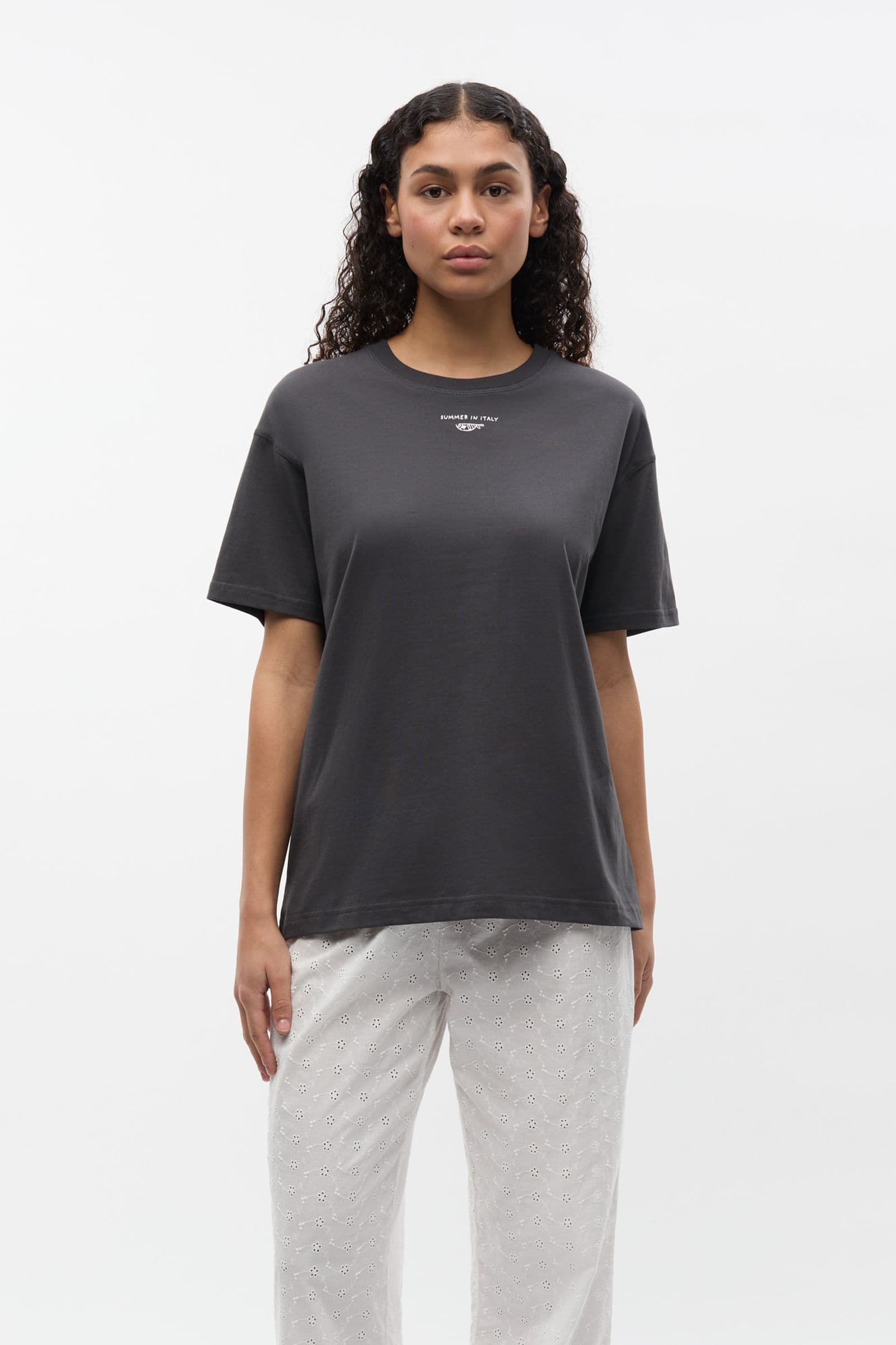 ENKULLA SS TEE 5310 Asphalt Summer
