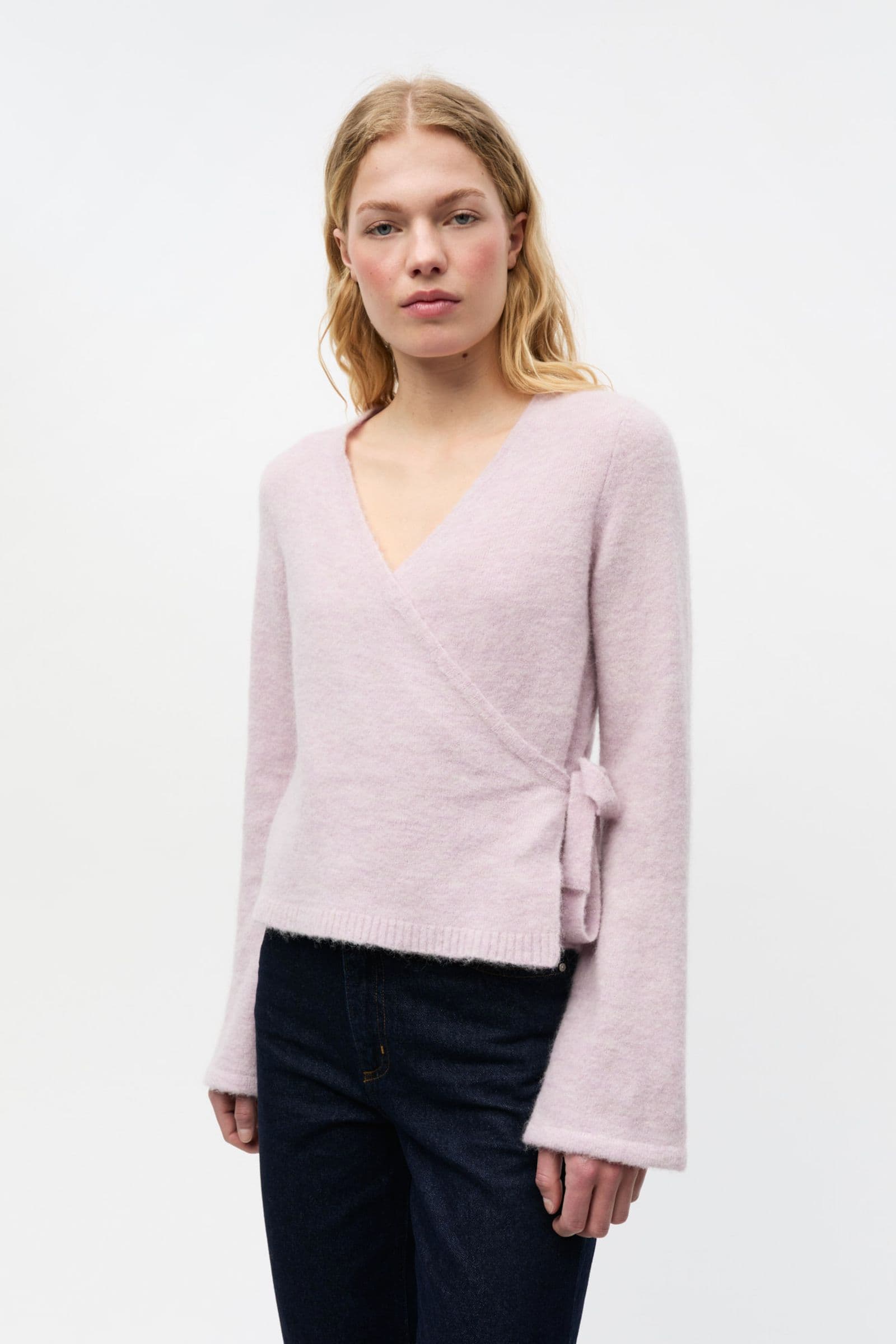 ENADA LS V-N KNIT 7216 Lavender Fog Mel