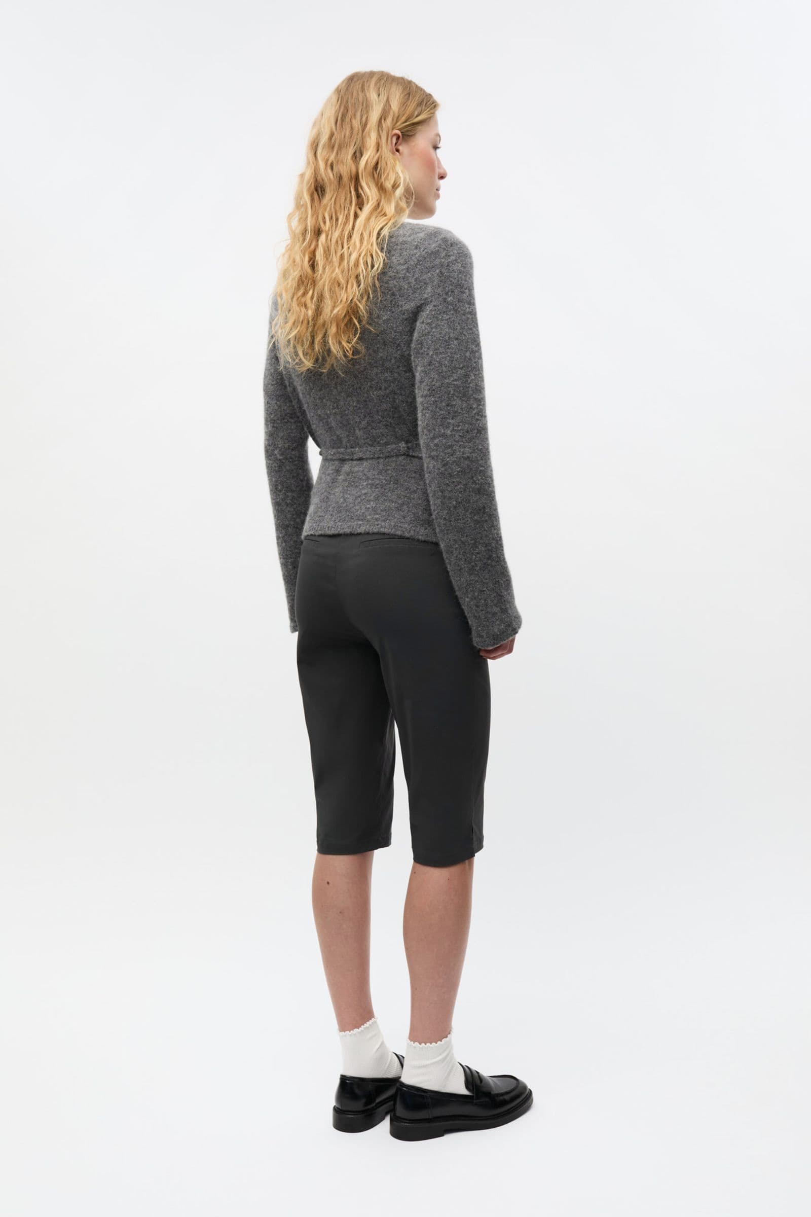 ENADA LS V-N KNIT 7216 Dark Grey Mel