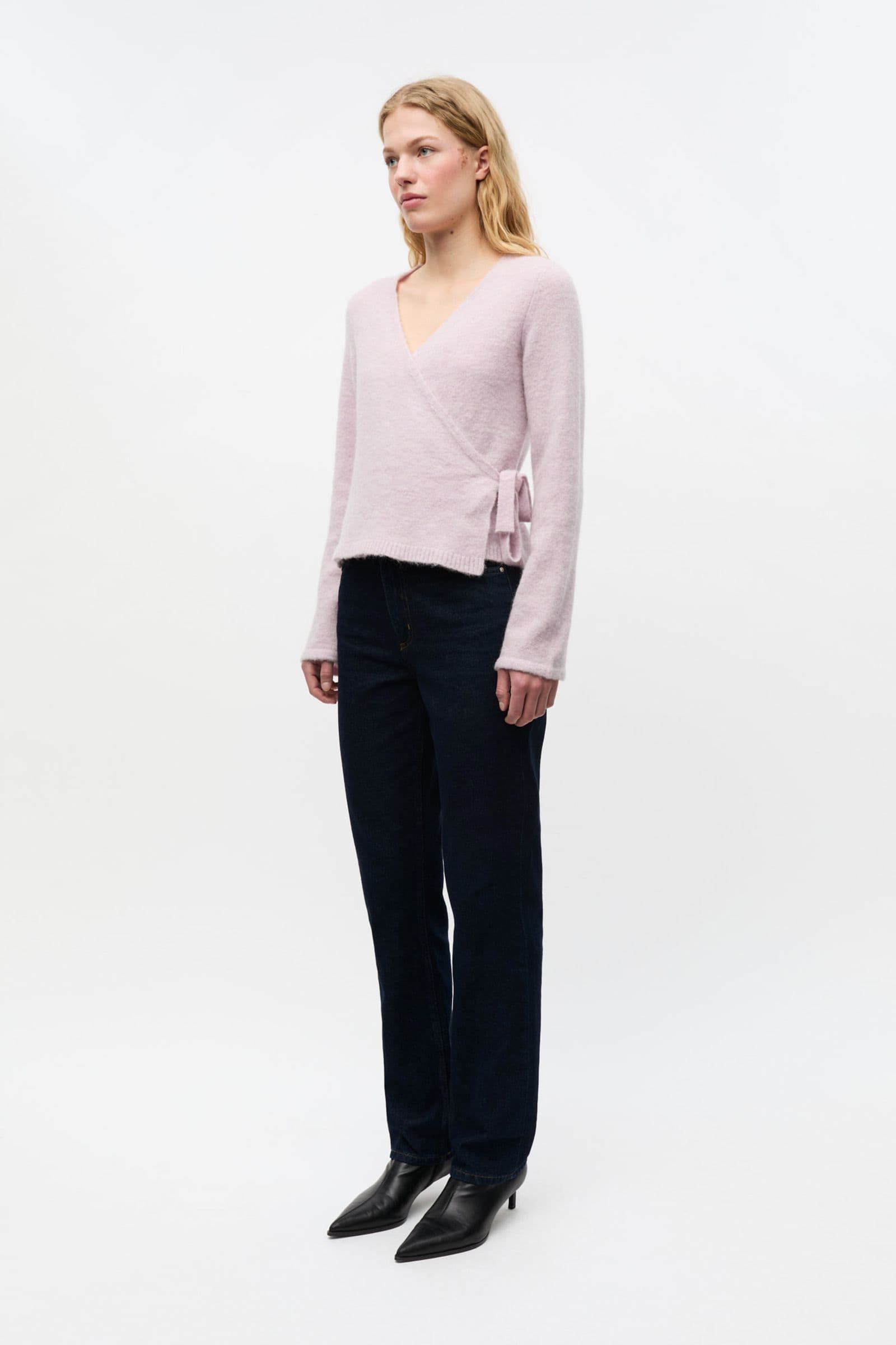 ENADA LS V-N KNIT 7216 Lavender Fog Mel
