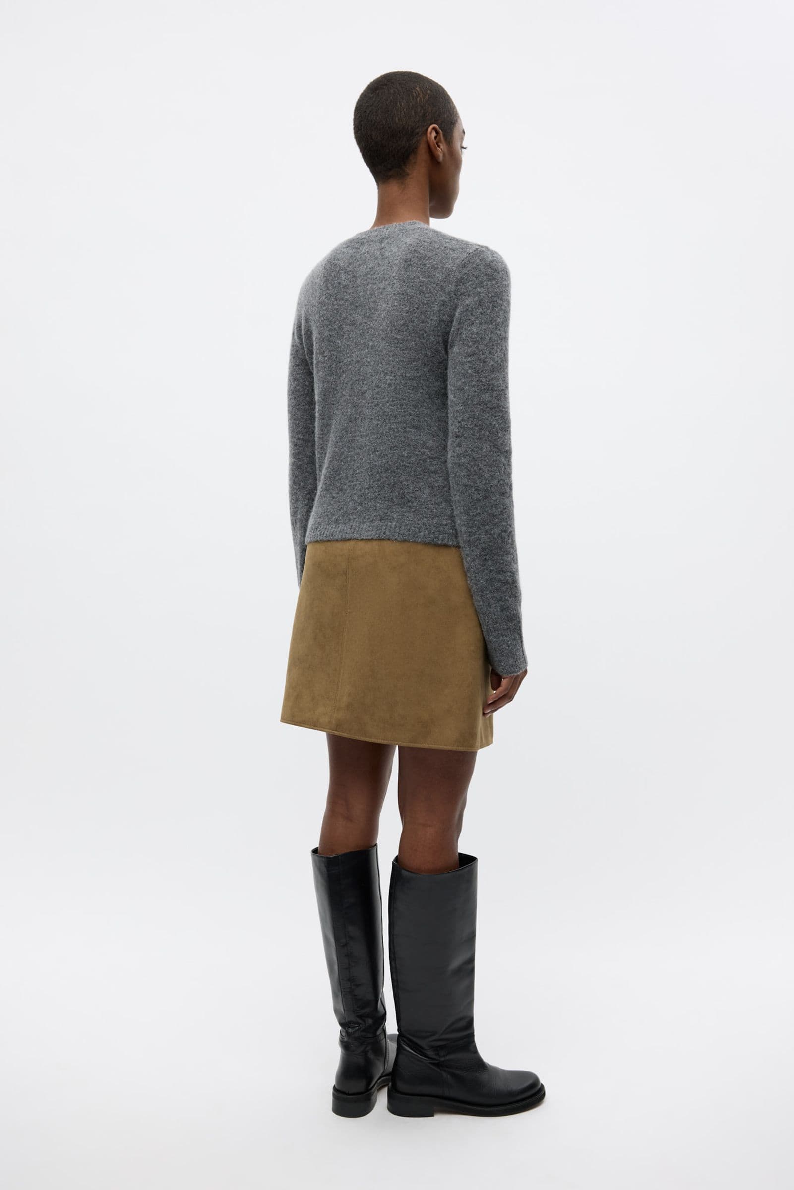 ENADA LS CARDIGAN 7216 Dark Grey Mel