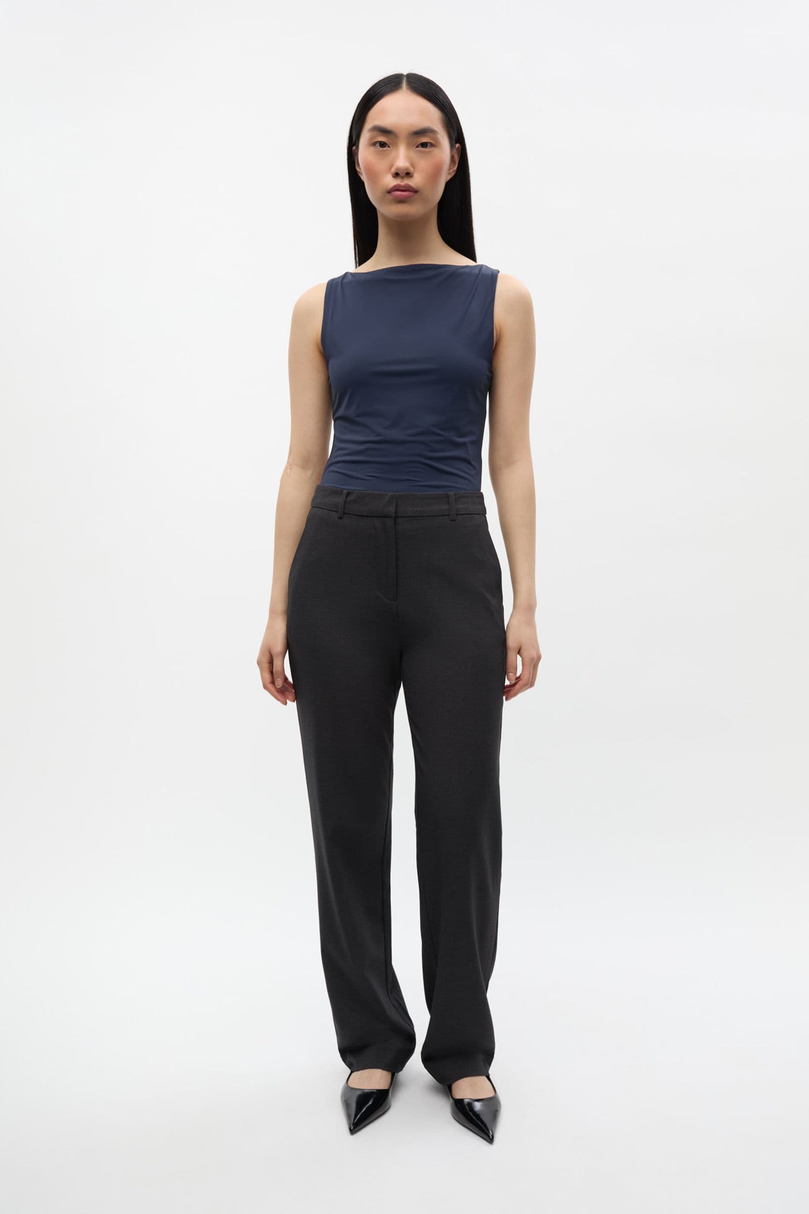 ENKAFIR PANTS 6746 Dark Grey Mel.