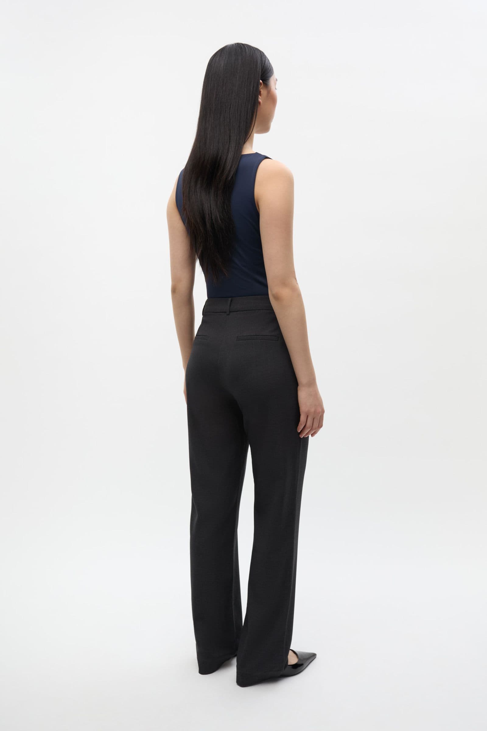 ENKAFIR PANTS 6746 Dark Grey Mel.