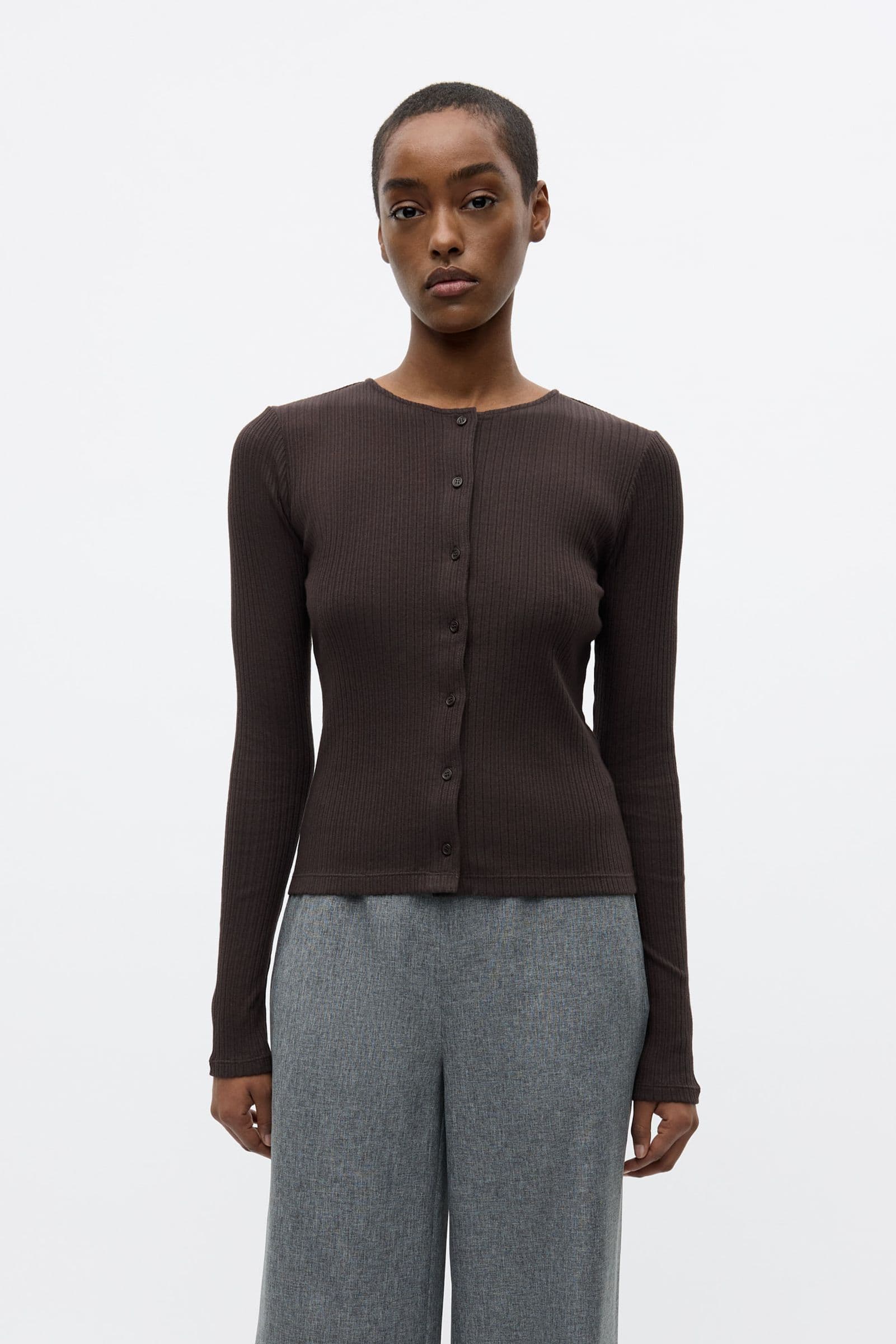 ENVOLVI LS LONG CARDIGAN 7275 Chocolate Torte