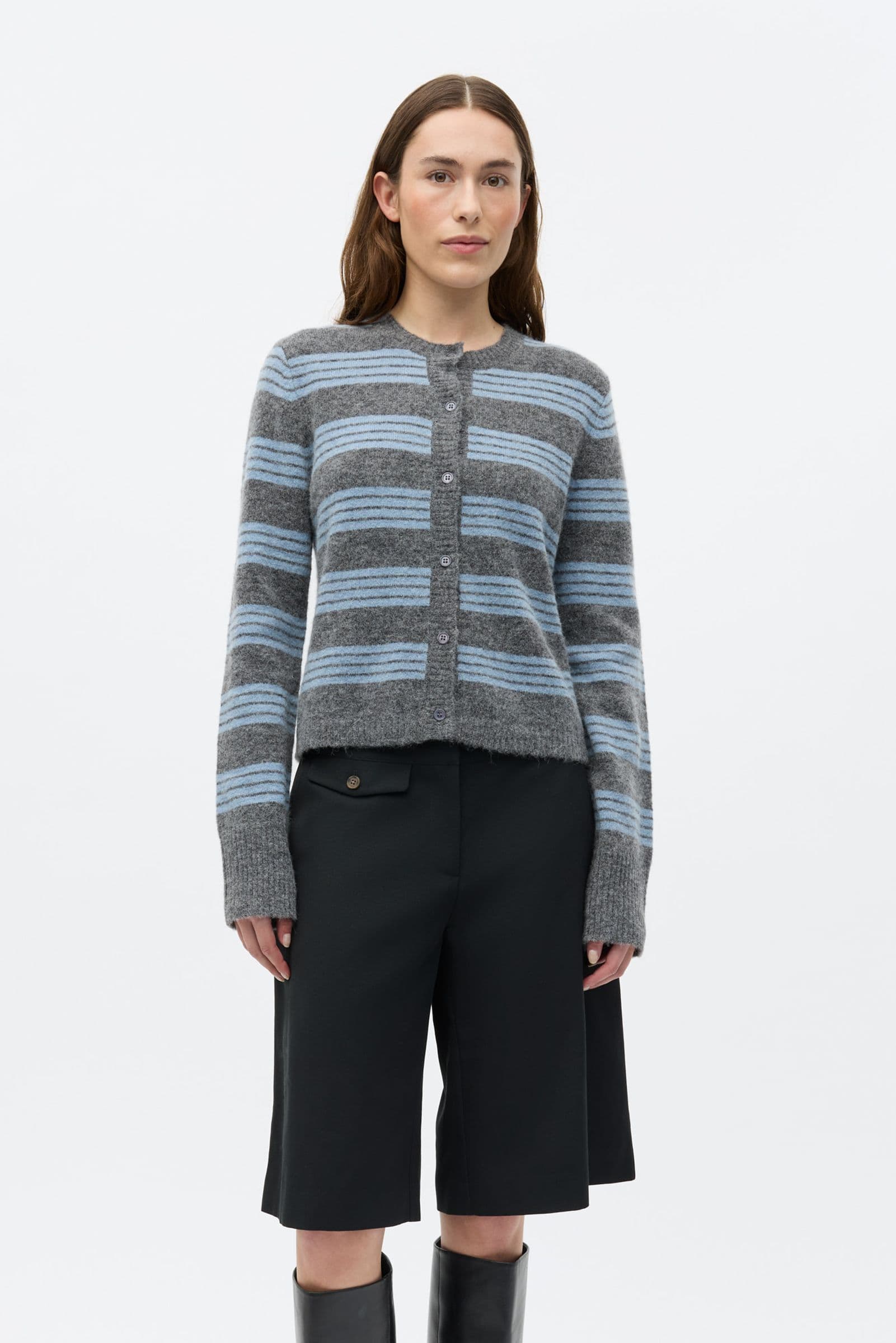 ENADA LS CARDIGAN ST 7216 Faded Denim st