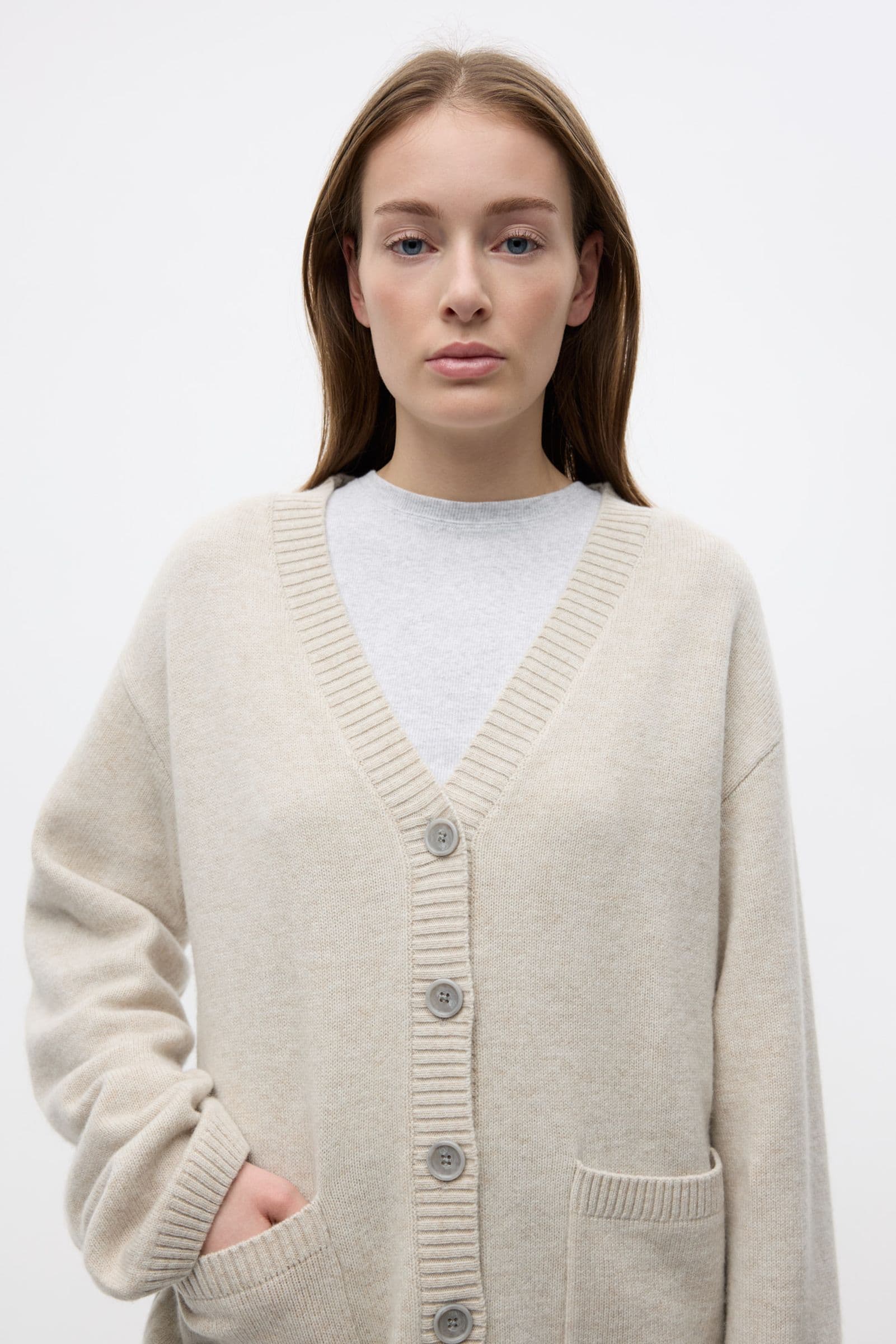 ENELISE LS CARDIGAN 7230 Moonstruck Mel