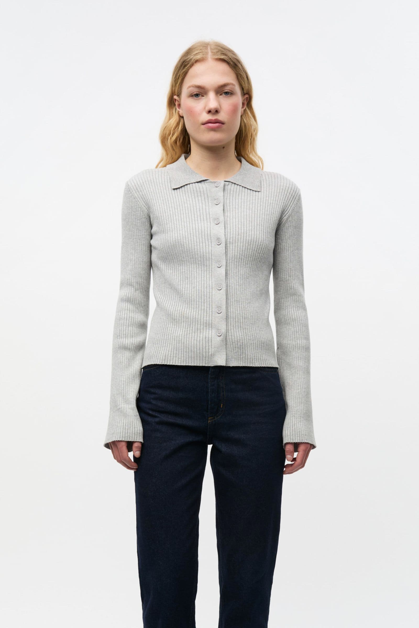 ENNEVADA LS CARIGAN 7231 Light Grey Mel (ALLY)