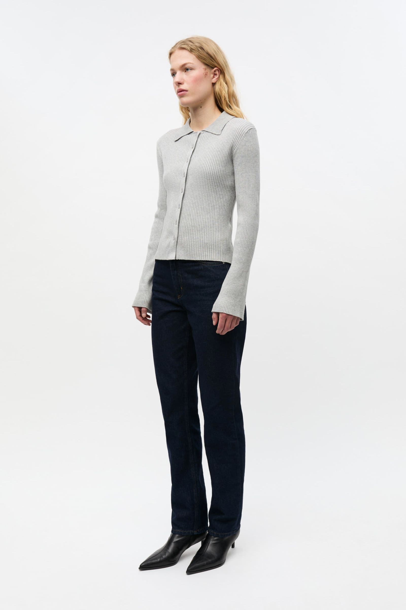 ENNEVADA LS CARIGAN 7231 Light Grey Mel (ALLY)