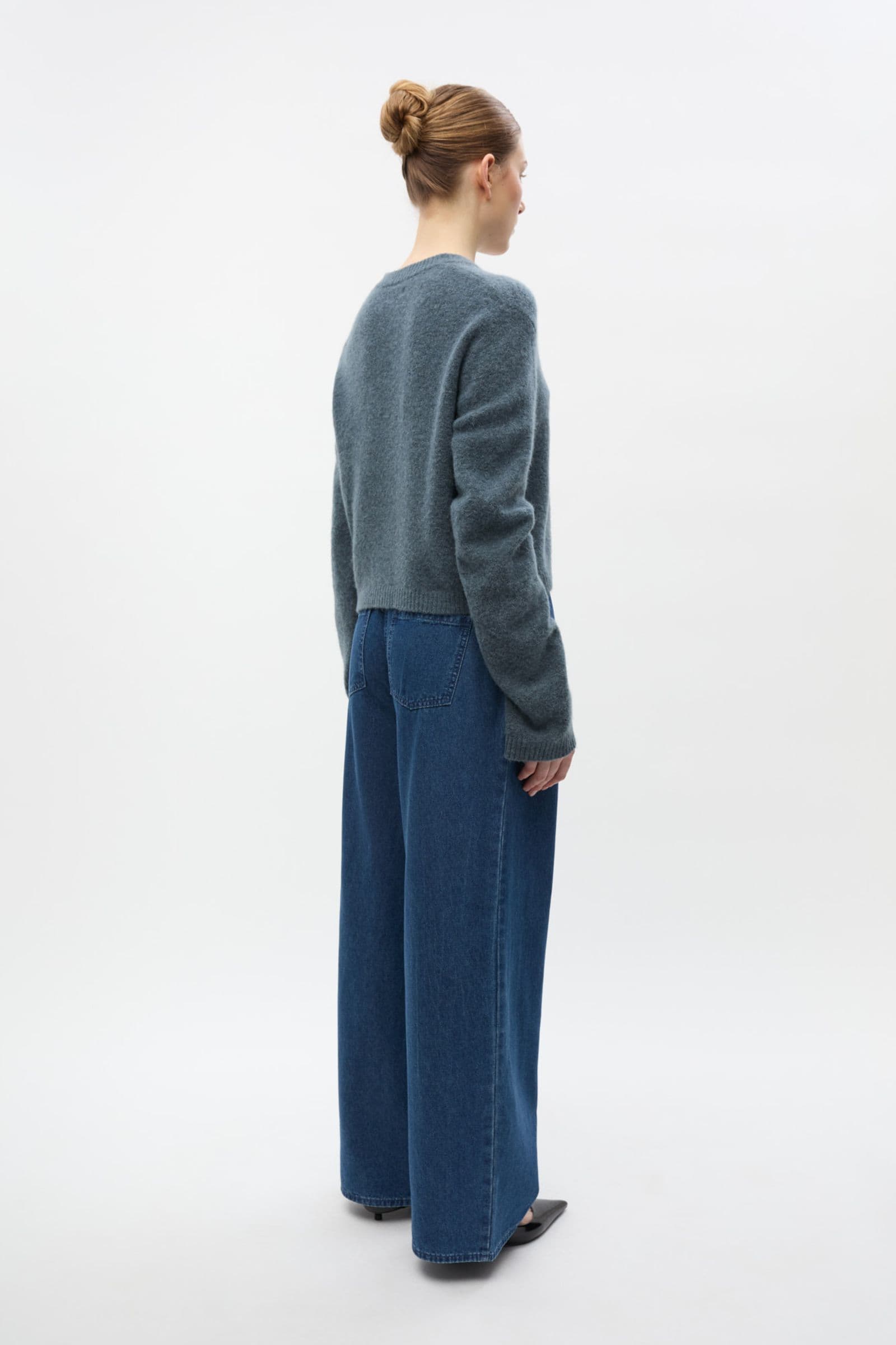 ENADA LS RELAXED CARDIGAN 7216 Stormy Weather Mel