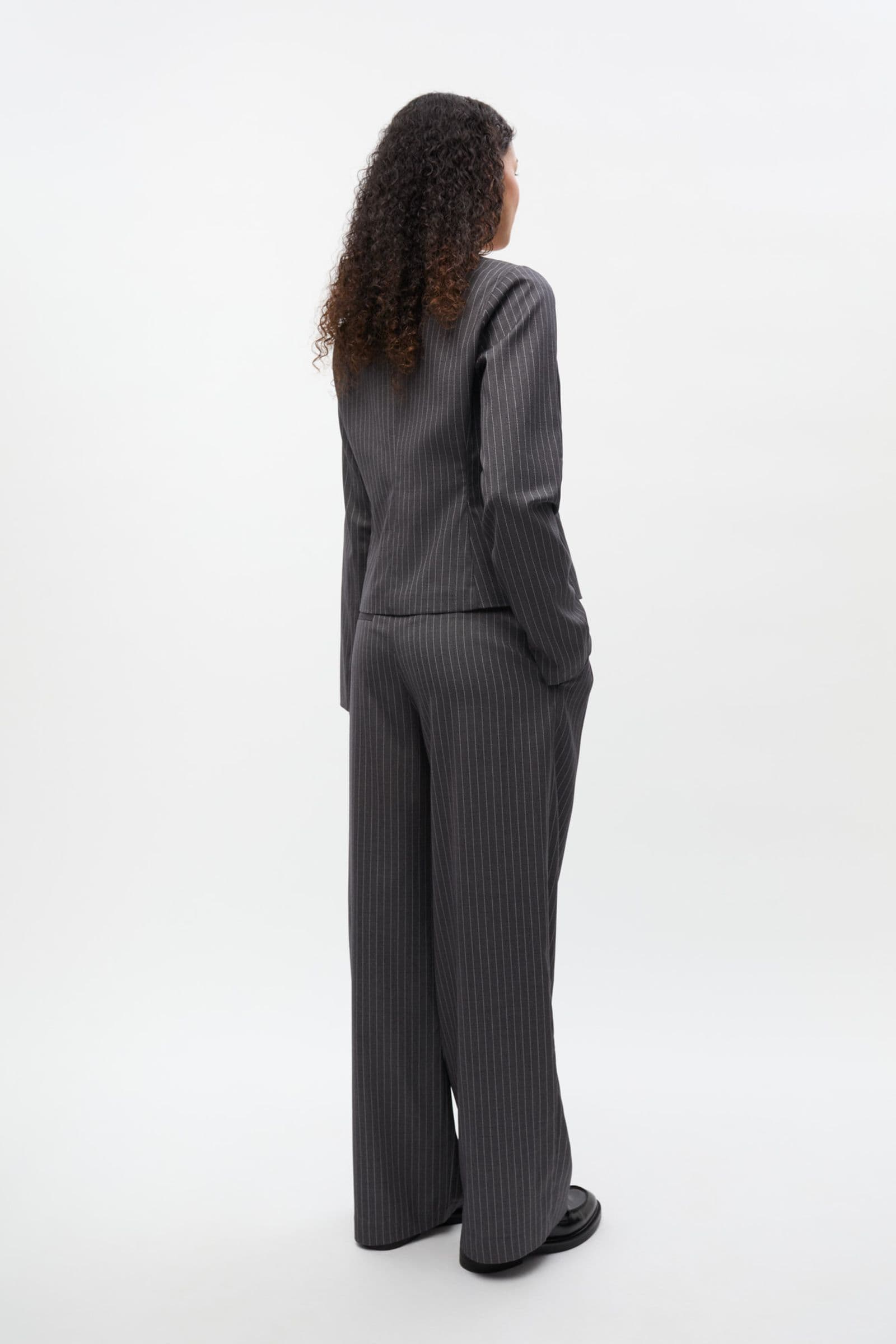 ENCROYDON LS TOP 7300 Grey/White Pinstriped