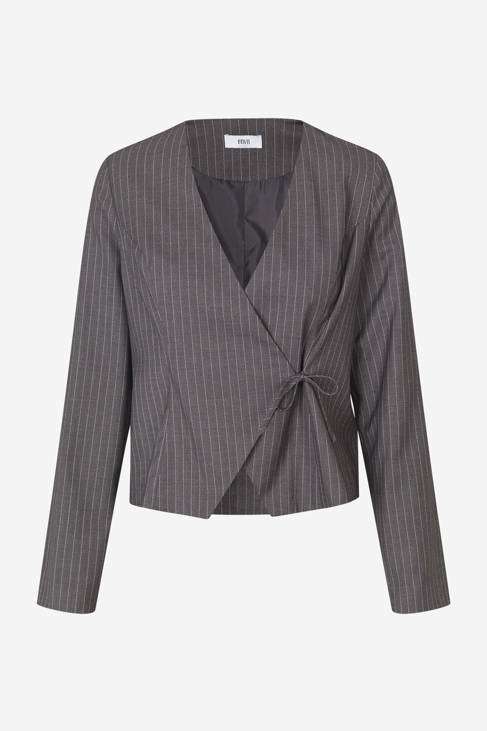 ENCROYDON LS TOP 7300 Grey/White Pinstriped