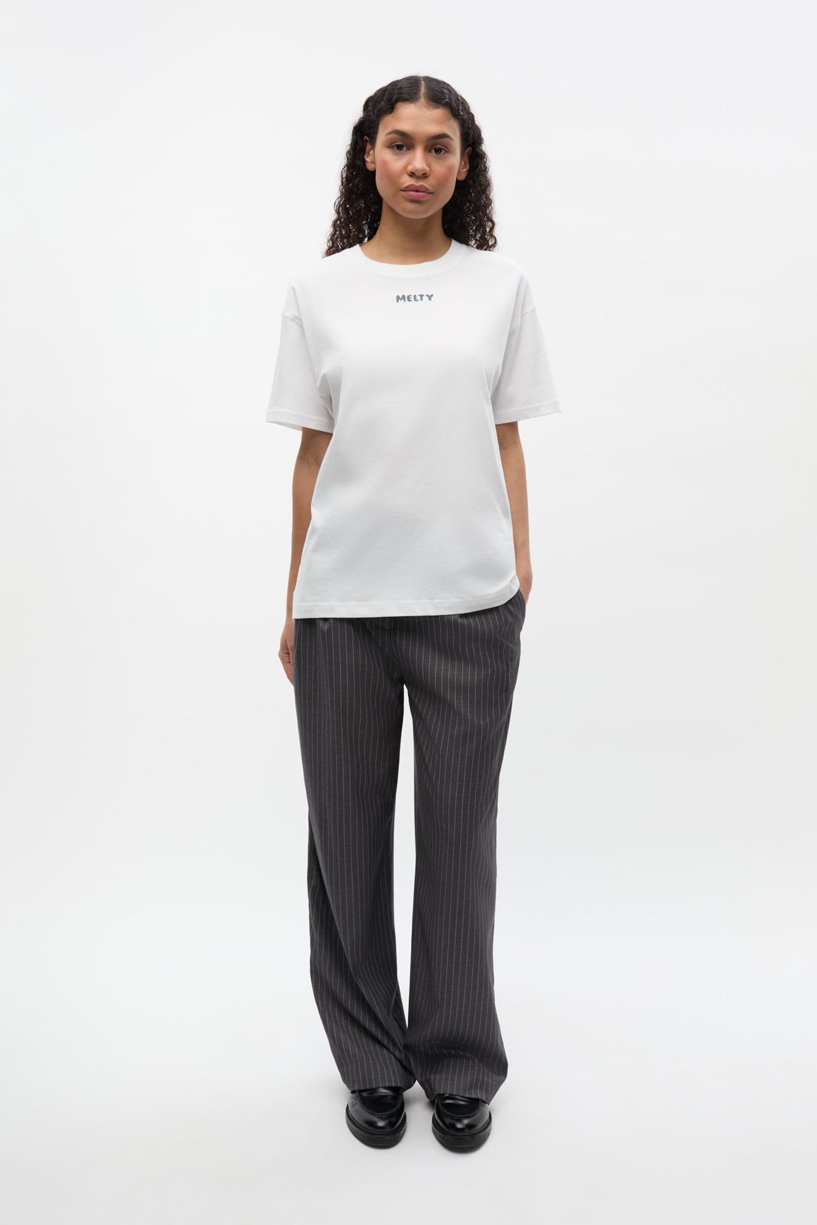 ENWILLA PANTS 7300 Grey/White Pinstriped