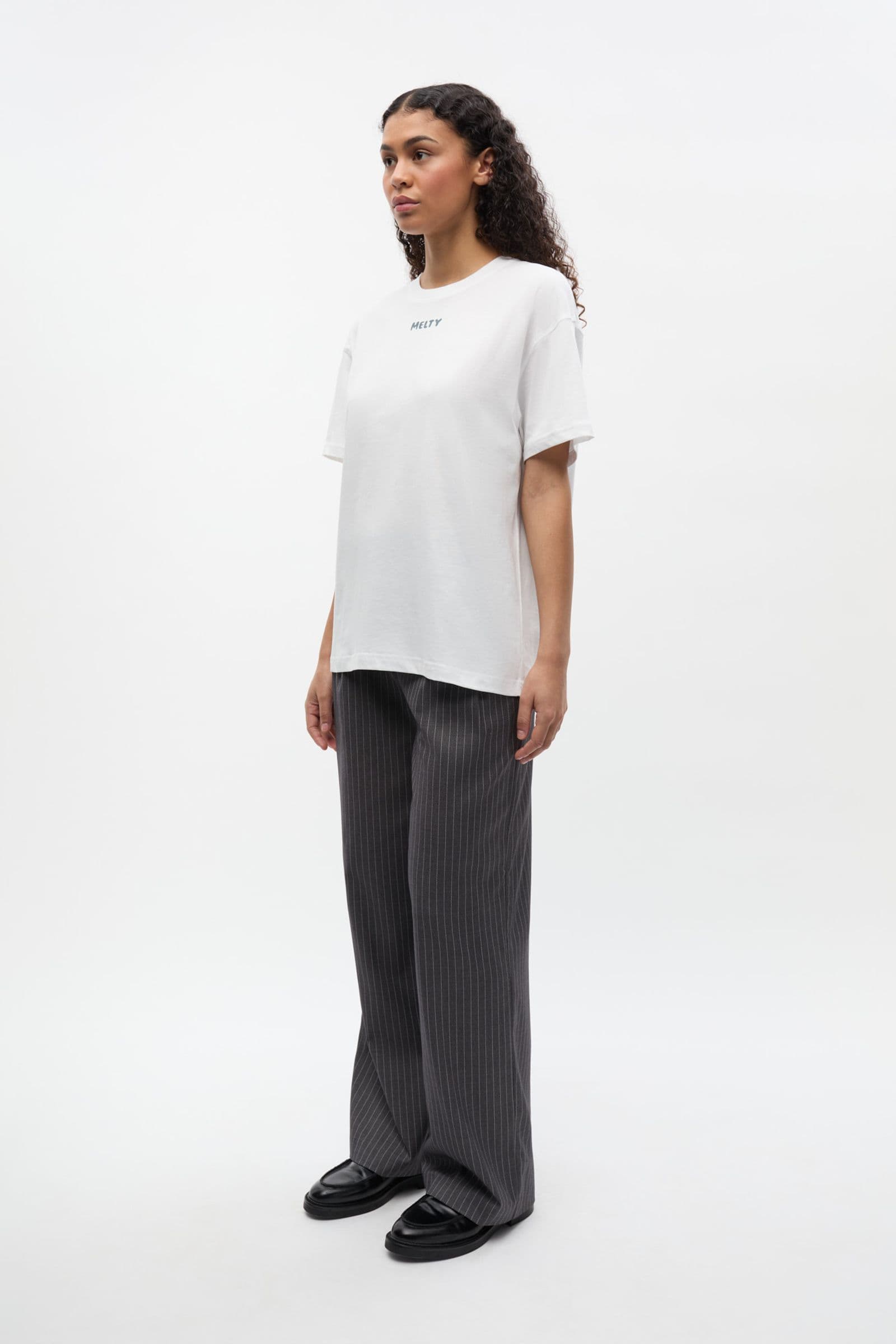 ENWILLA PANTS 7300 Grey/White Pinstriped