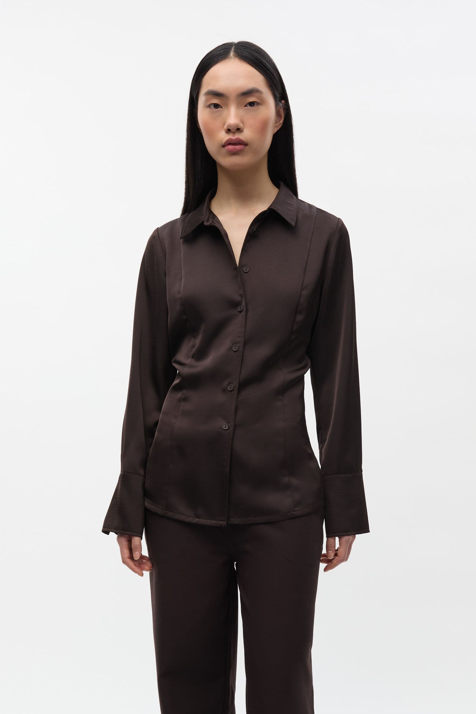 ENELENA LS SHIRT 7151 Chocolate Torte