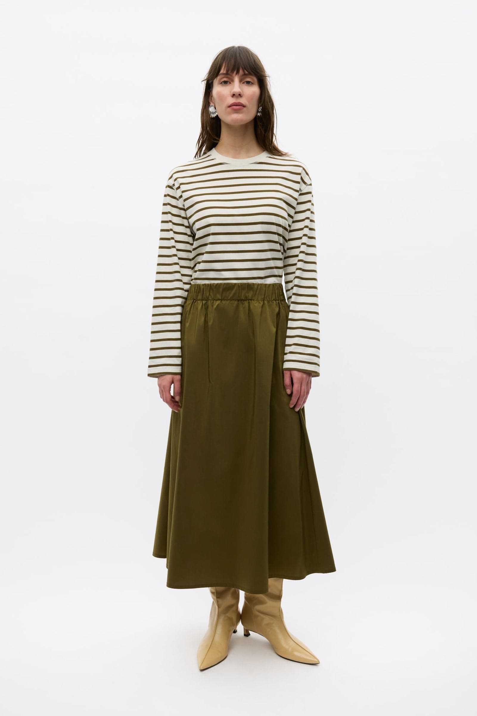 ENLILA SKIRT 7337 Dark Olive