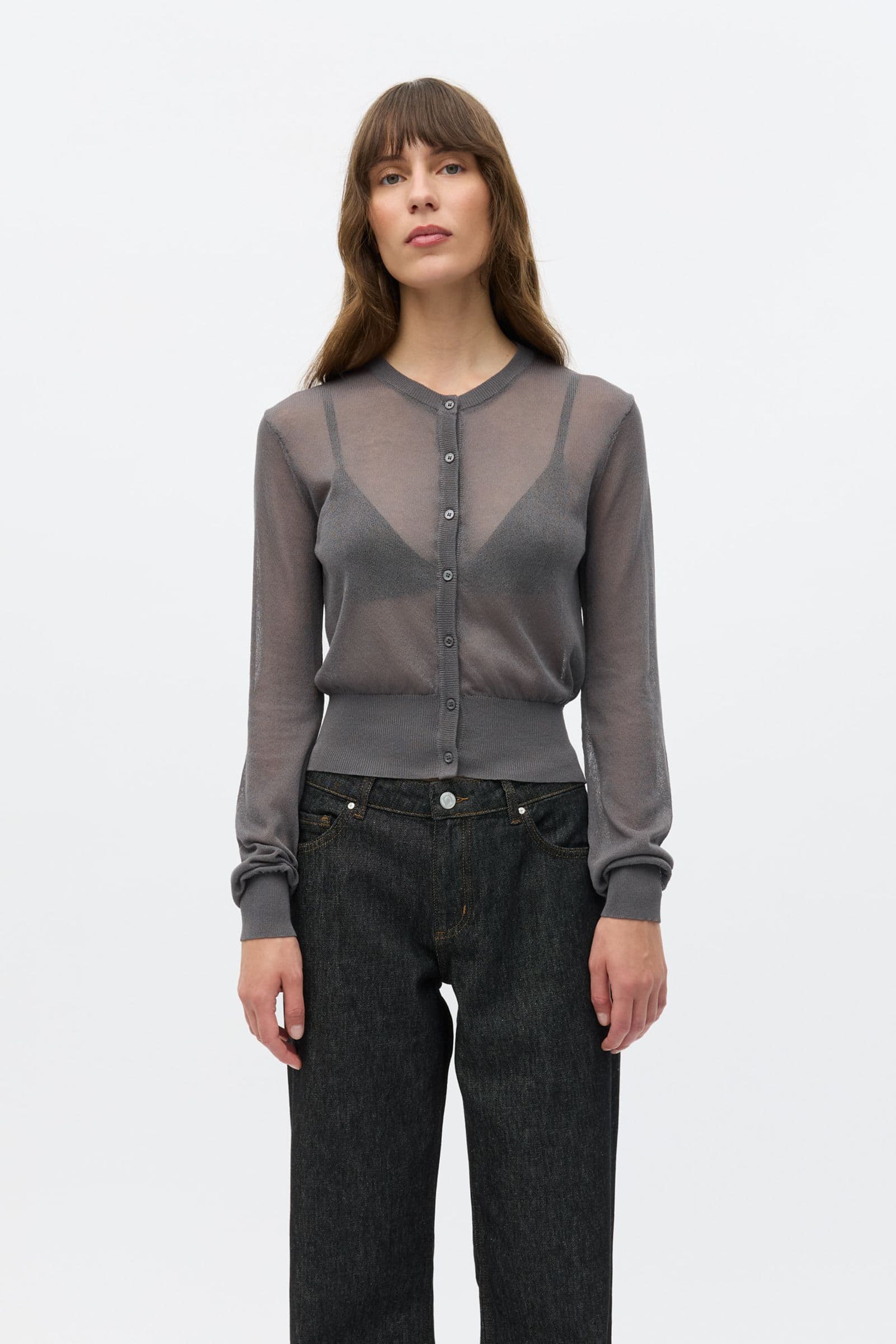 ENDOVIE LS CARDIGAN 7322 Asphalt