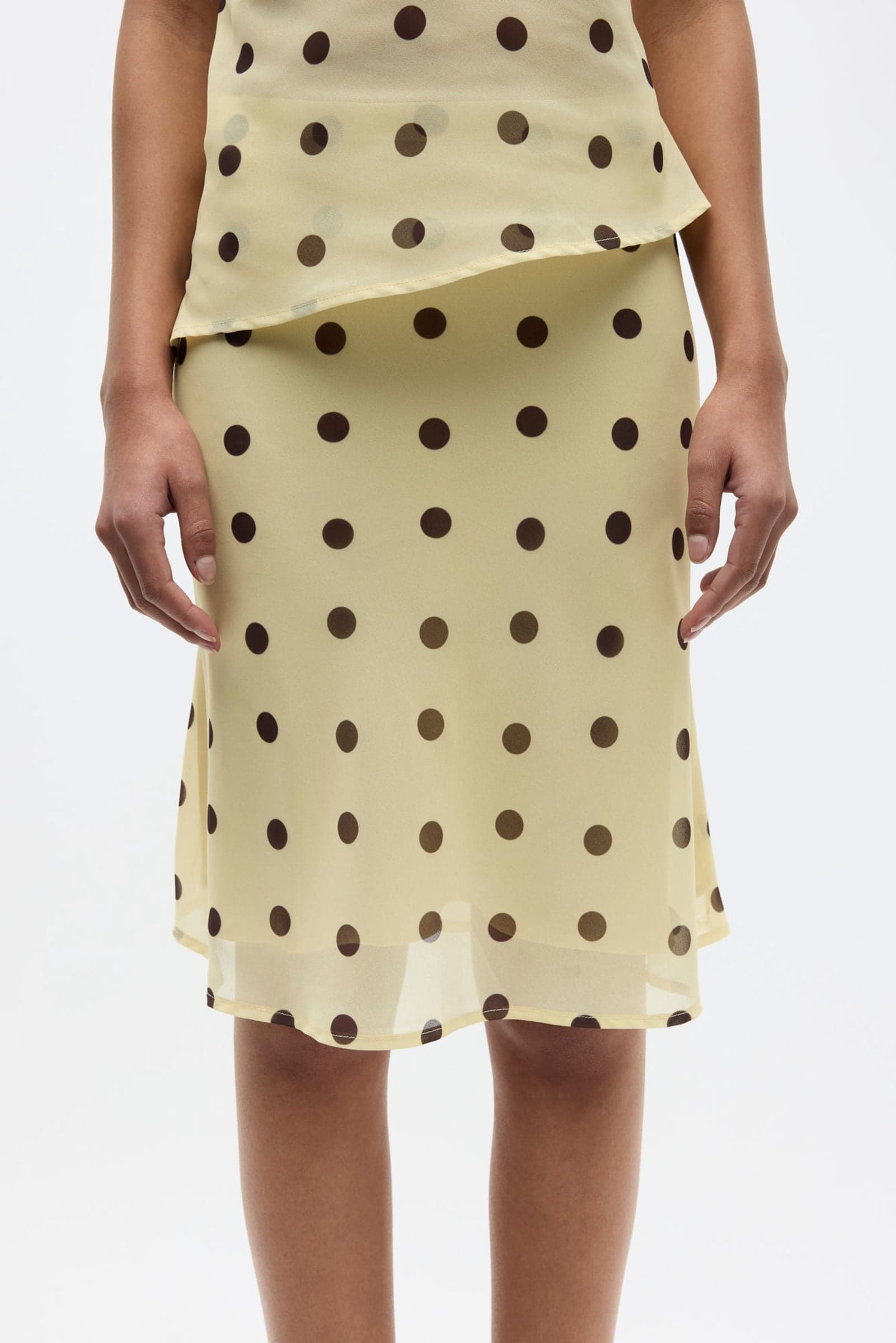 ENYARSI SKIRT 7349 Pastel Yellow Polka Dot