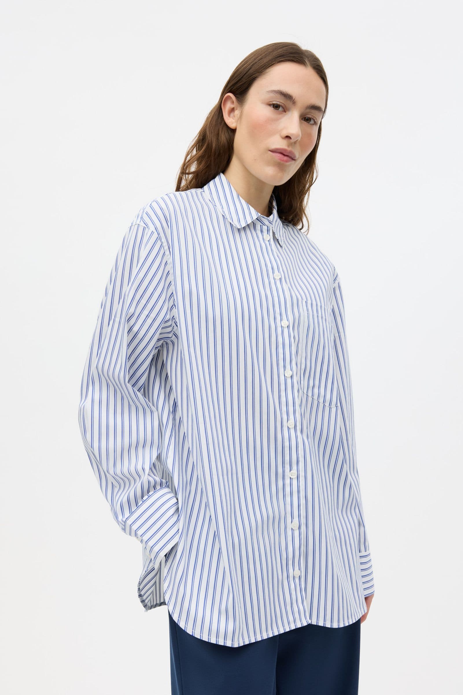 ENWEBSTER LS SHIRT ST 7355 Classic Navy Stripe