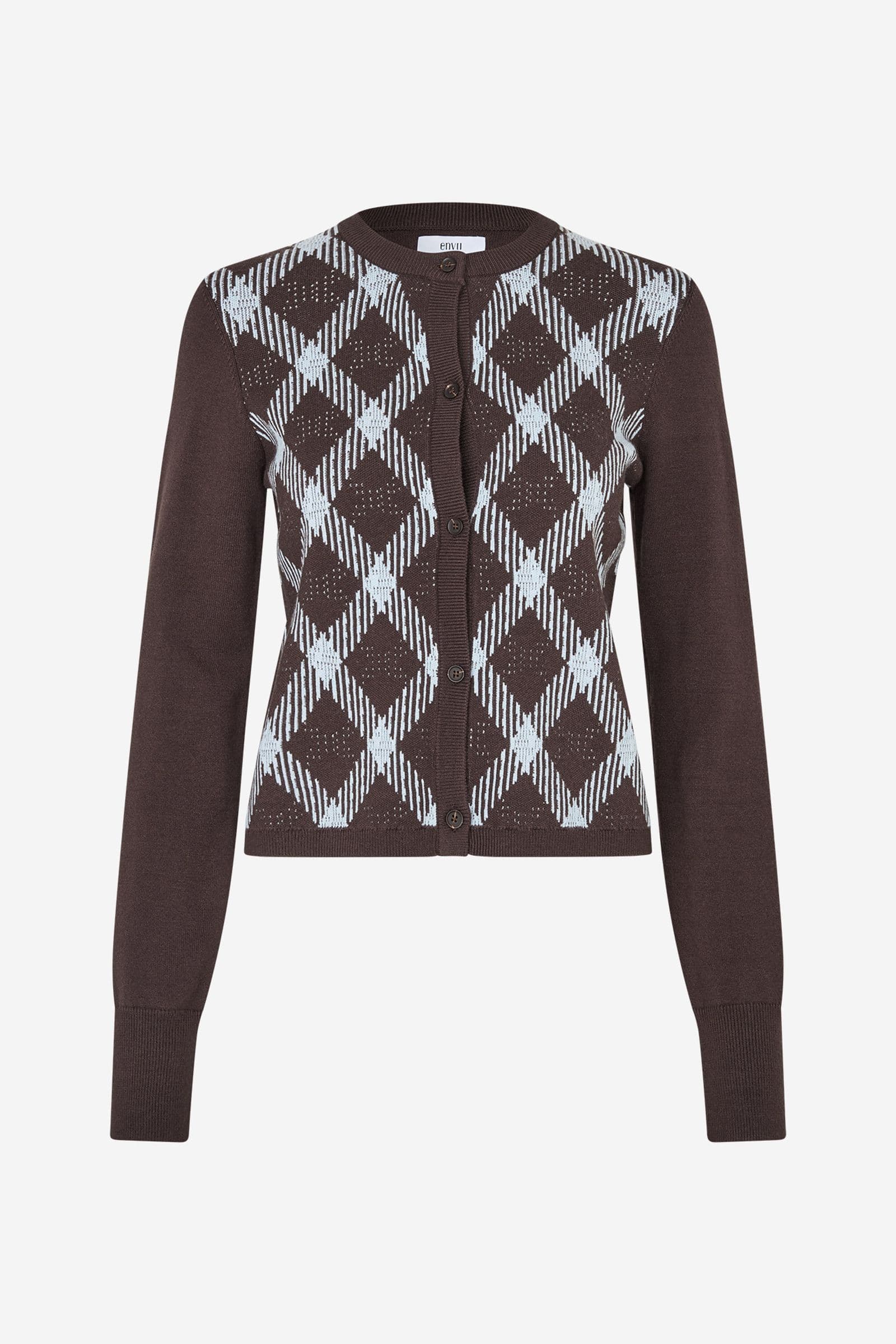 ENADALA LS CARDIGAN CH 7341 Choc torte blue ch.