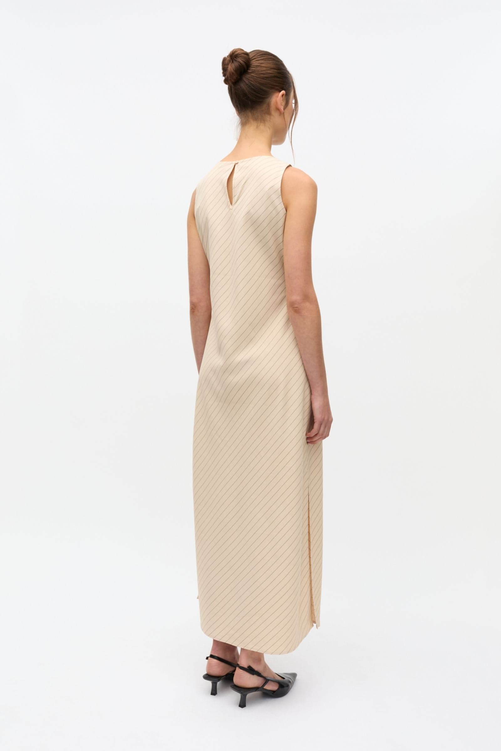 ENELLE SL DRESS 7313 Khaki Stripe