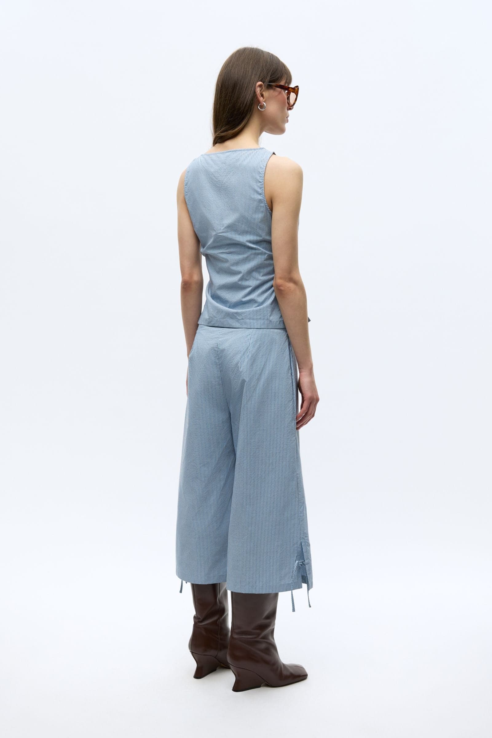 ENFLOW SL ZIP TOP ST 7159 Navy-Azure Stripe