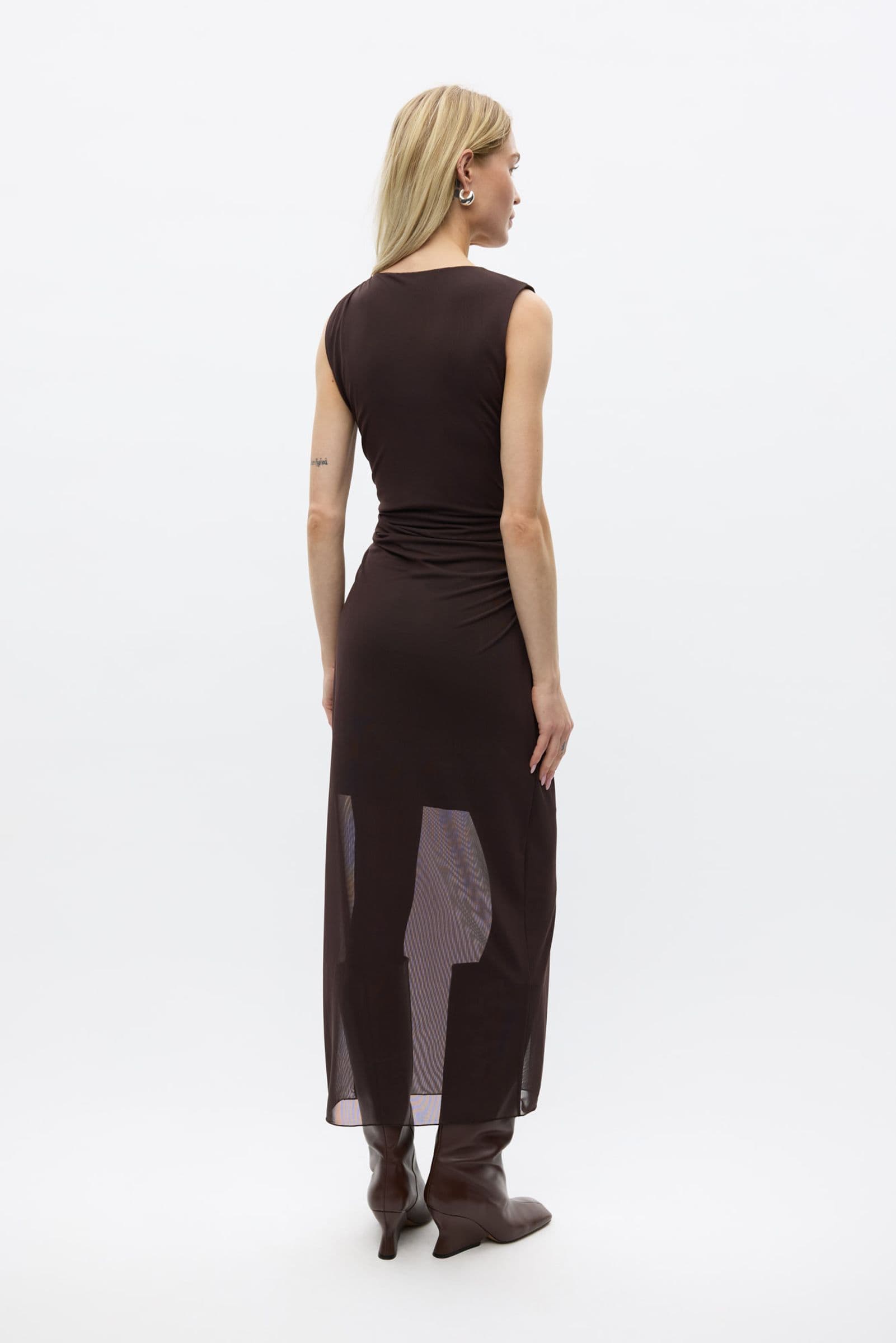 ENNICOLA TANK LONG DRESS 7386 Chocolate Torte