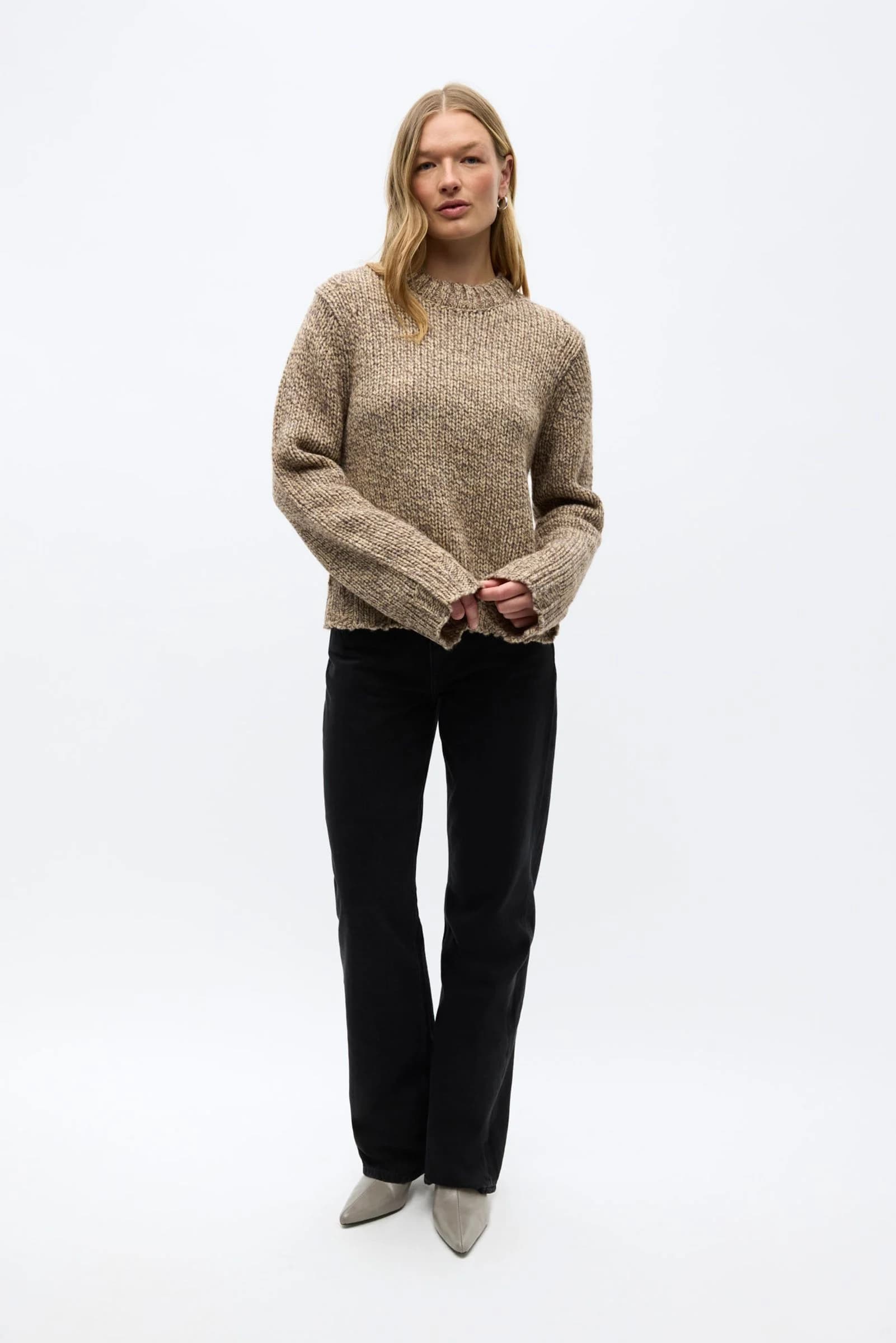 Enelise LS ON Knit 7480 Walnut Silver