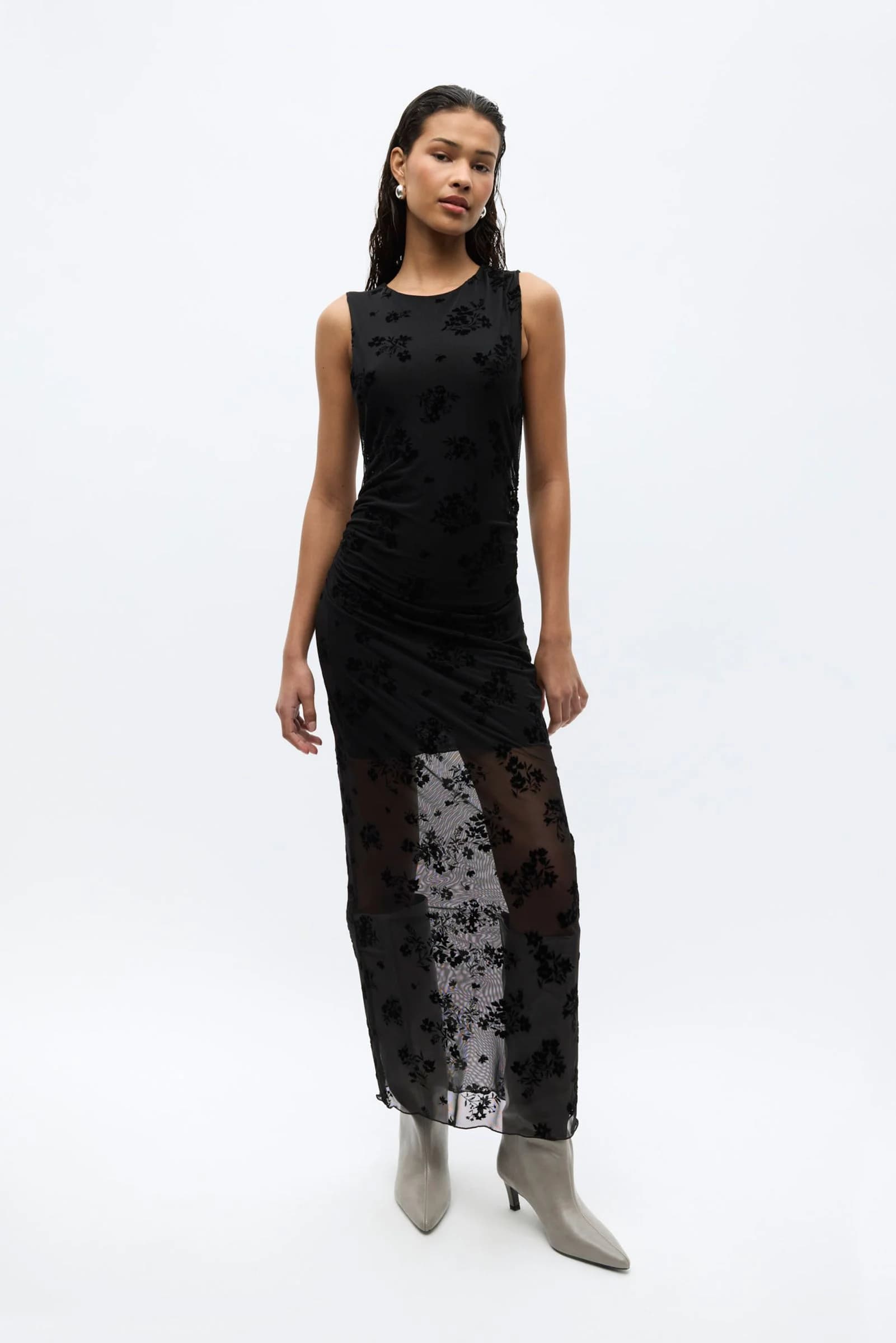 Ennicola Tank Long Dress 7357 Black