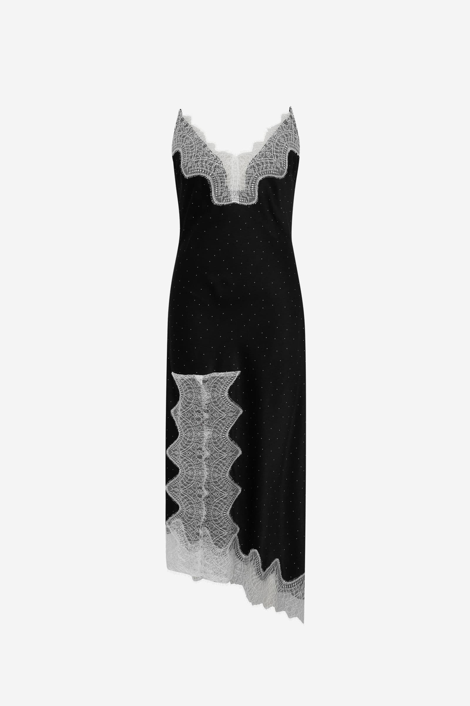 ENNINA LACE DRESS 7520 Black White mini dot