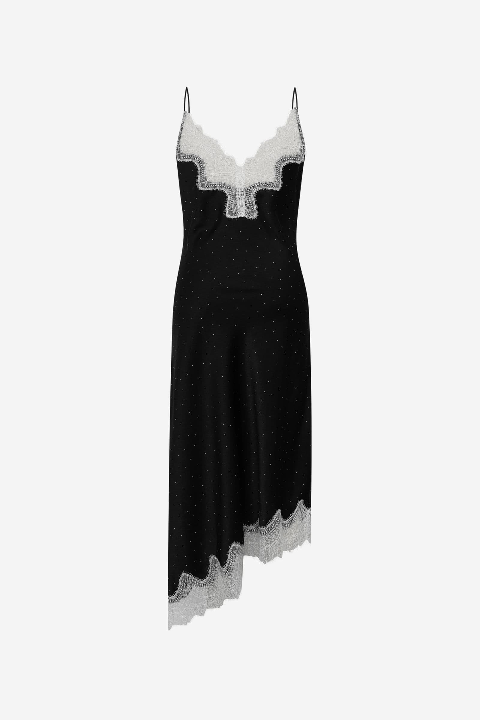 ENNINA LACE DRESS 7520 Black White mini dot