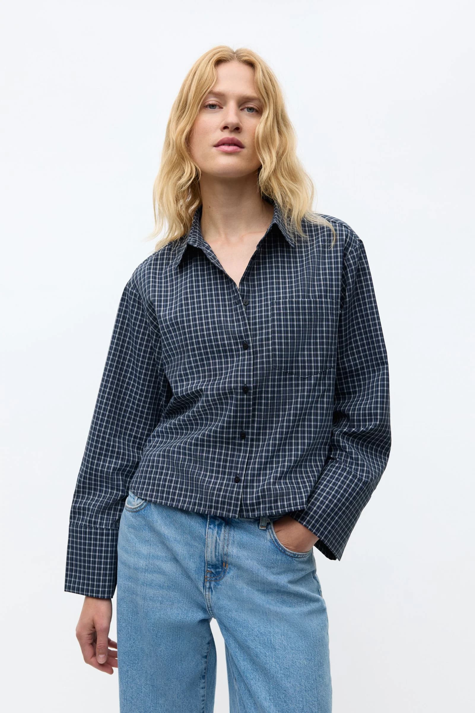 Enweb Ls Short Shirt 7651 Blues White Ch.